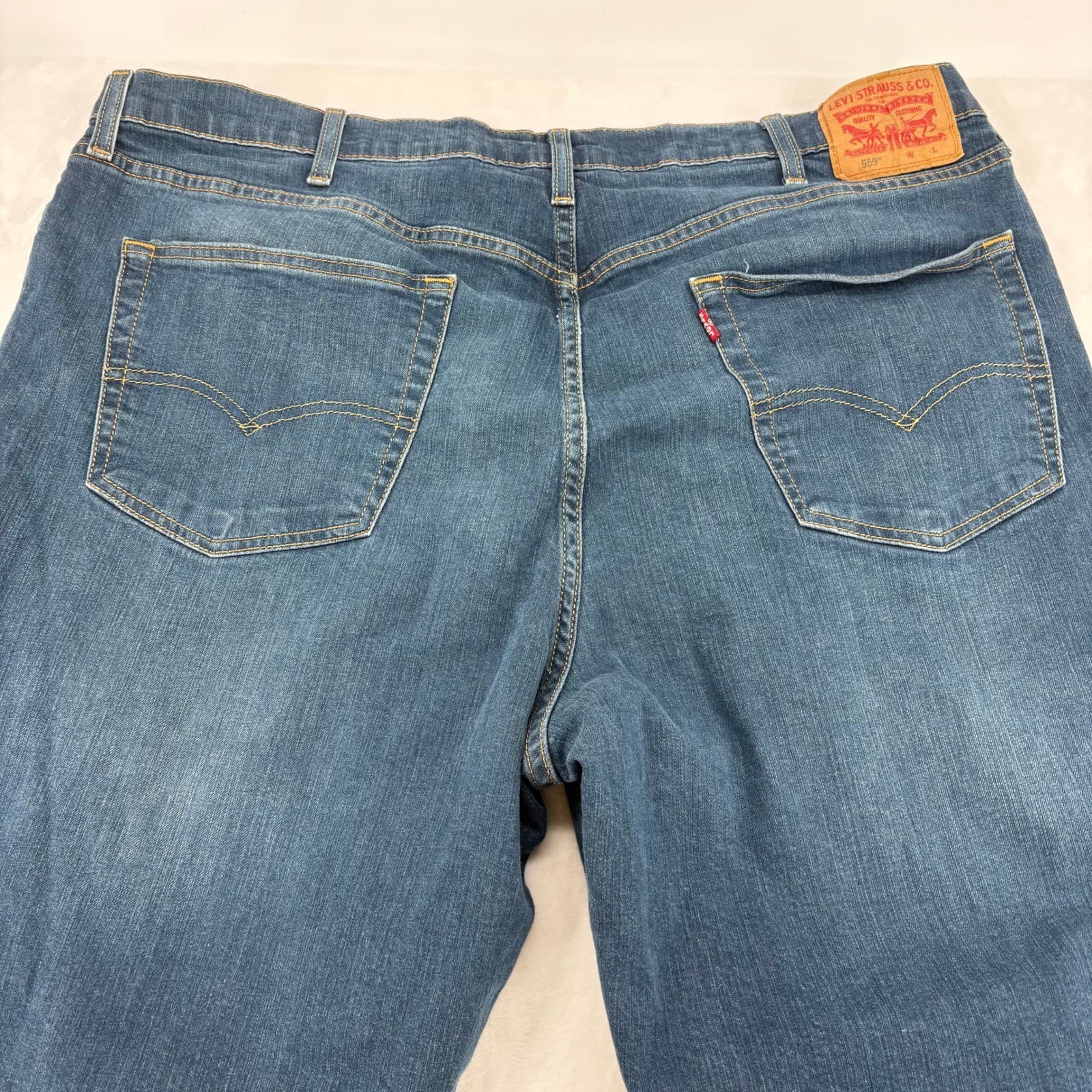 Levi's 559 Jeans Mens 42x32 Relaxed Straight Blue Denim Pants - Thumbnail 7