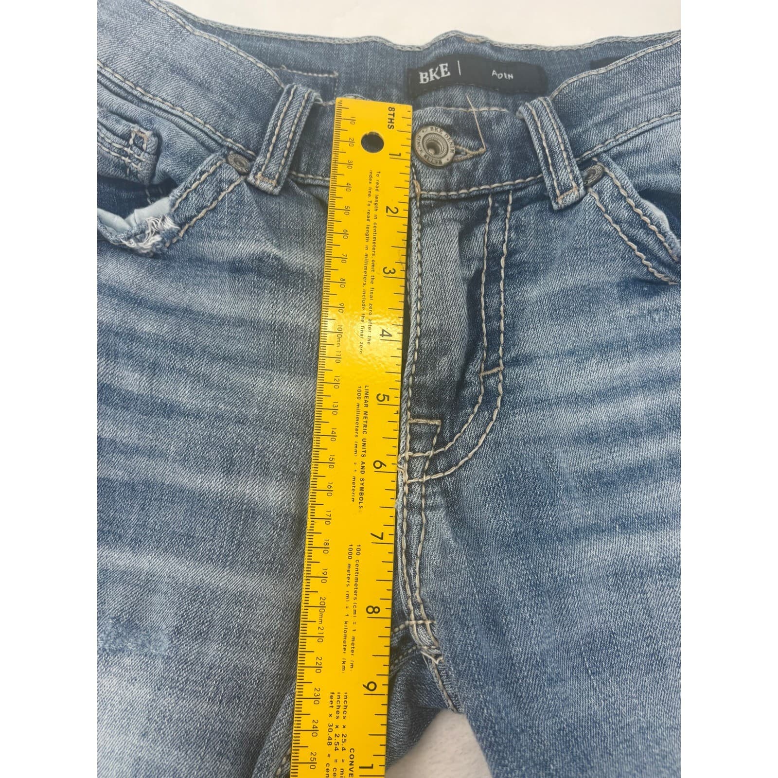 BKE Aiden Jeans Mens 29x30 Straight Blue Distressed Denim Pants - Thumbnail 5