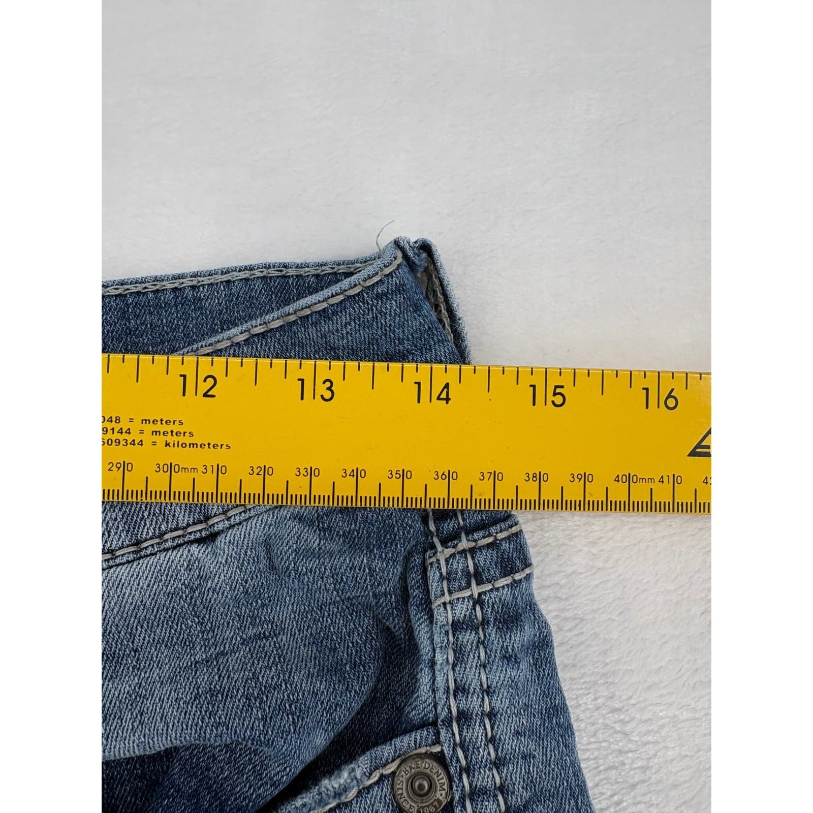 BKE Aiden Jeans Mens 29x30 Straight Blue Distressed Denim Pants - Thumbnail 4