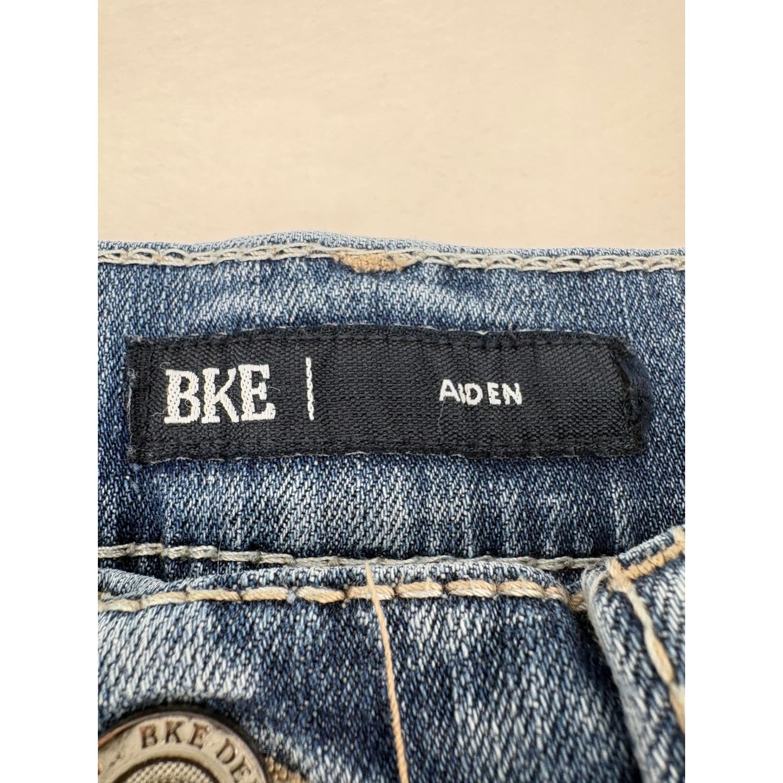 BKE Aiden Jeans Mens 29x30 Straight Blue Distressed Denim Pants - Thumbnail 2