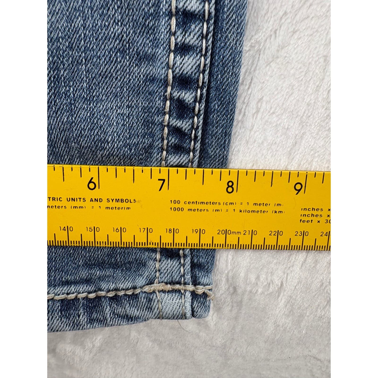 BKE Aiden Jeans Mens 29x30 Straight Blue Distressed Denim Pants - Thumbnail 7