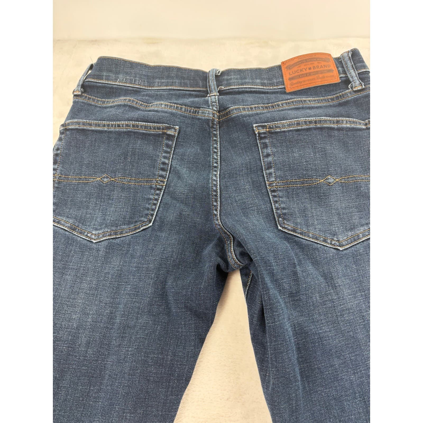 Lucky Brand 121 Heritage Slim Jeans Mens 31x34 Blue Denim Slim Straight - Thumbnail 8