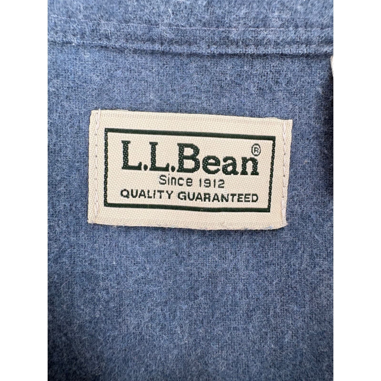 LL Bean Mens Tall XL Blue Flannel Shirt Button Down Long Sleeve Work 0MT04 - Thumbnail 6