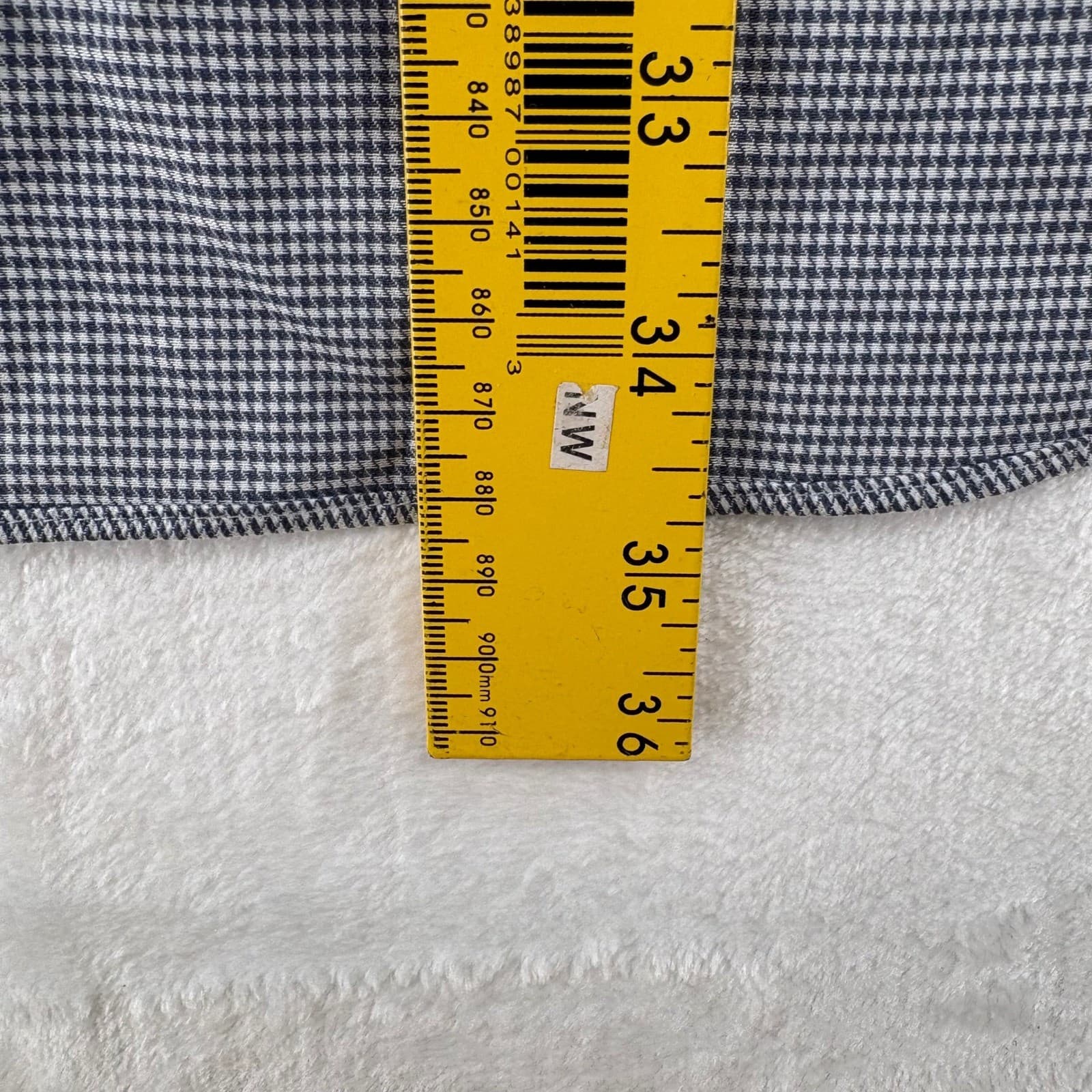 Charles Tyrwhitt Dress Shirt Mens 19/37 Dress Shirt Blue Micro Check Non-Iron - Thumbnail 5