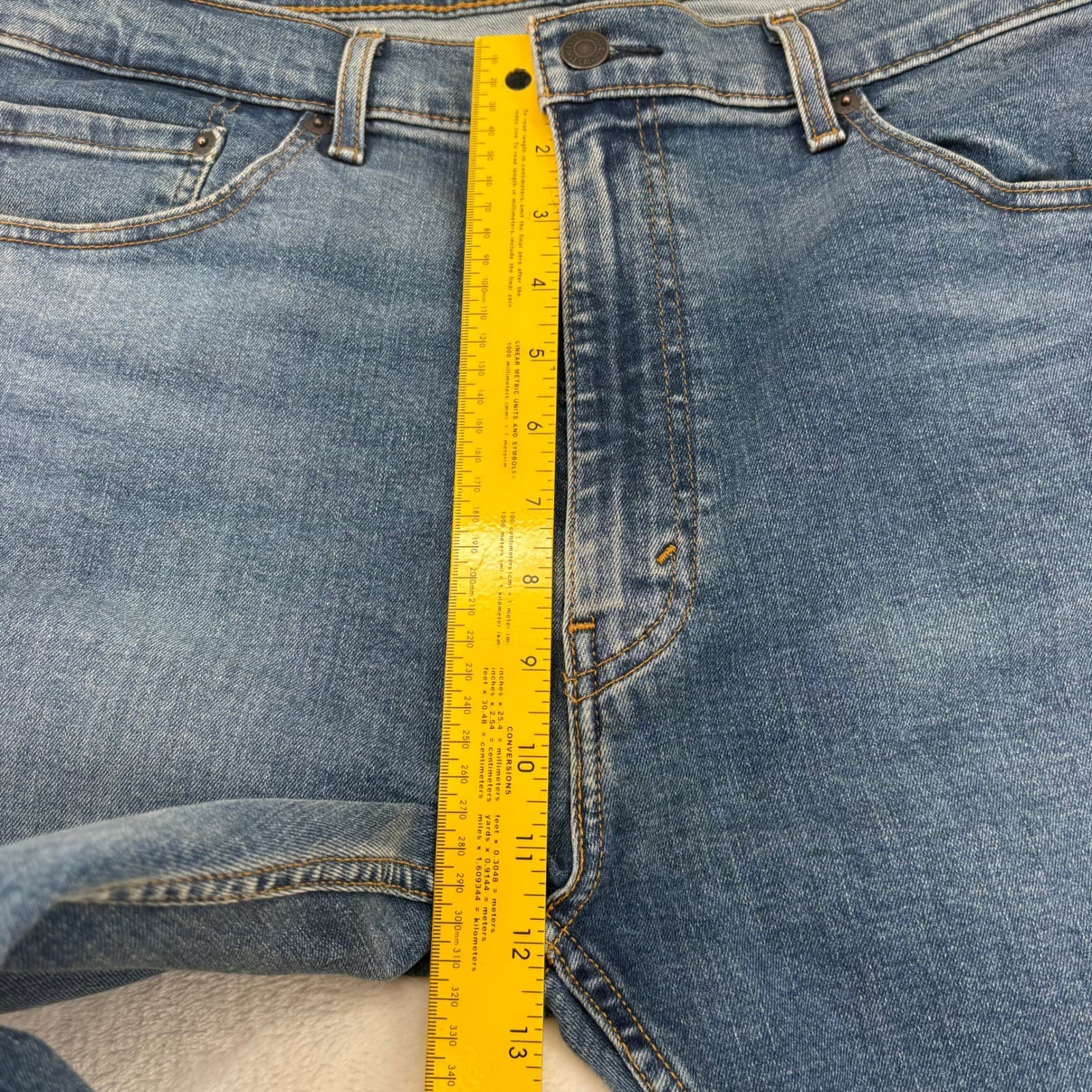 Levi's 506 Straight Mens 38x30 Jeans Blue Denim Classic Fit 5-Pocket Regular - Thumbnail 5