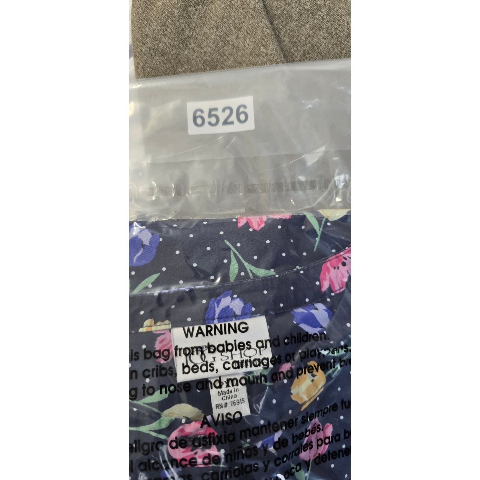 The Tog Shop Blouse Womens PXL Shirt Navy Blue Floral Tulip Polka Dot Cotton PXL - Thumbnail 7