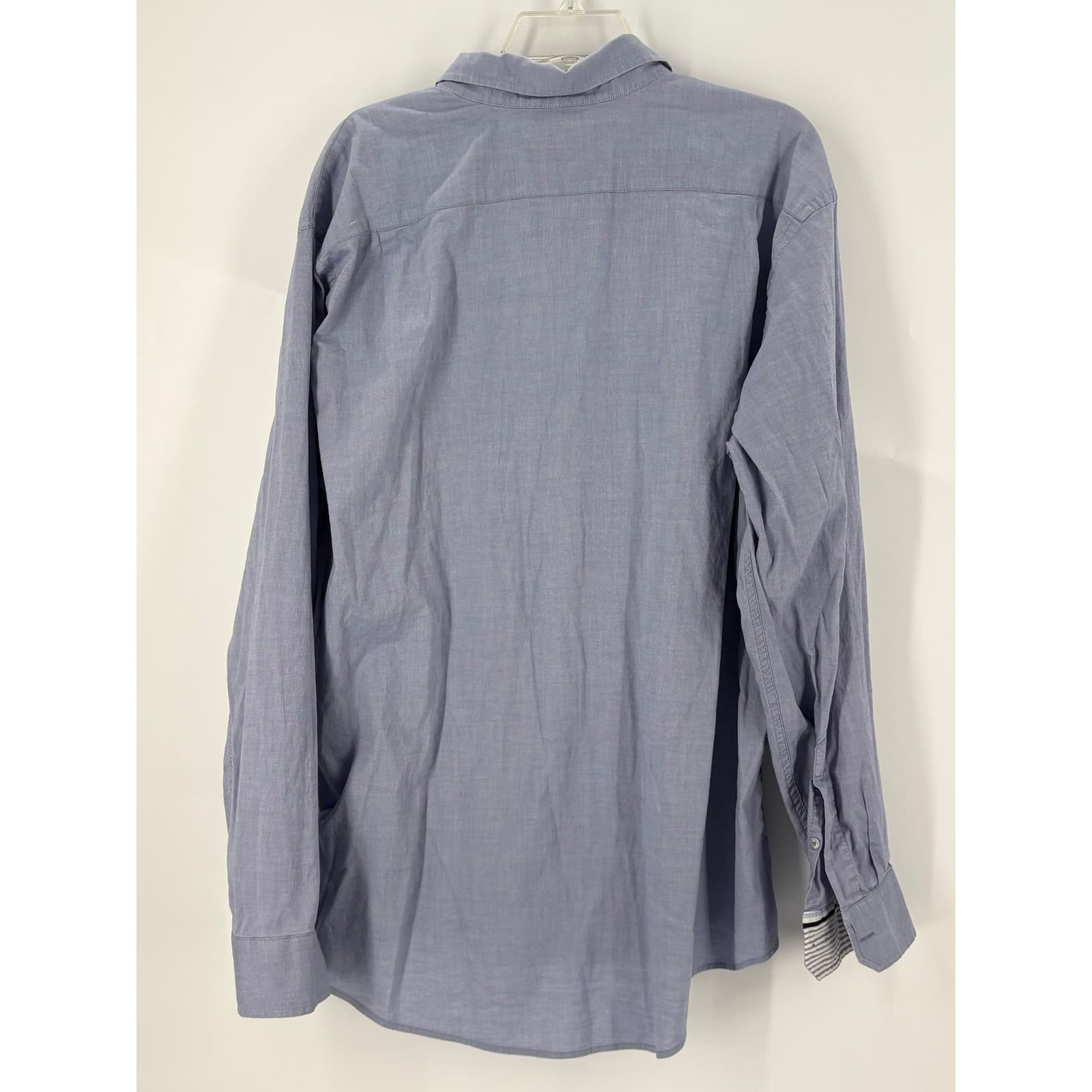 Southern Tide Button Down Shirt Men XL Blue Long Sleeve Pocket Fish Logo - Thumbnail 3