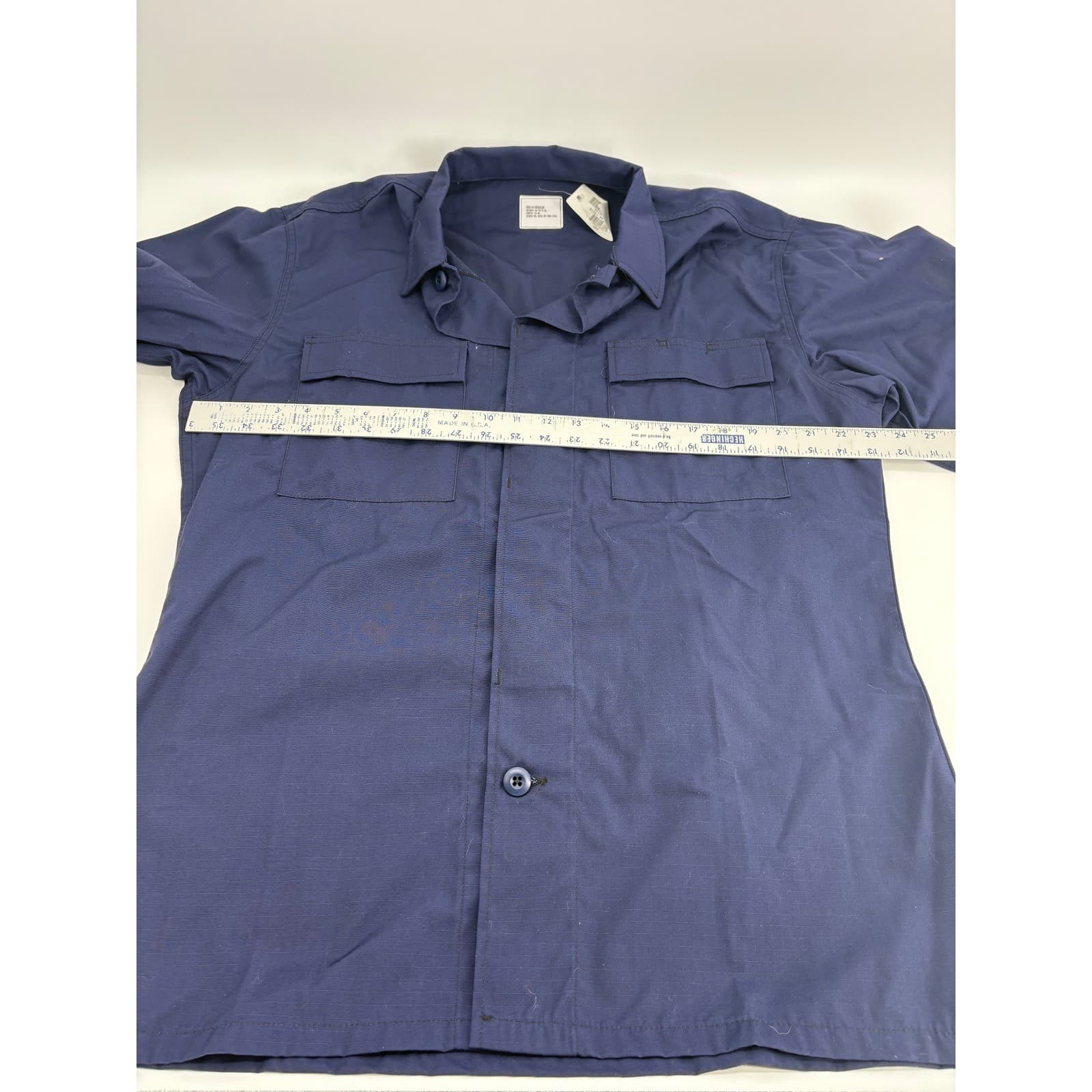US Military Blue Navy Operation Dress Blouse Size 34 Shirt 8415-01-500-1341 - Thumbnail 4