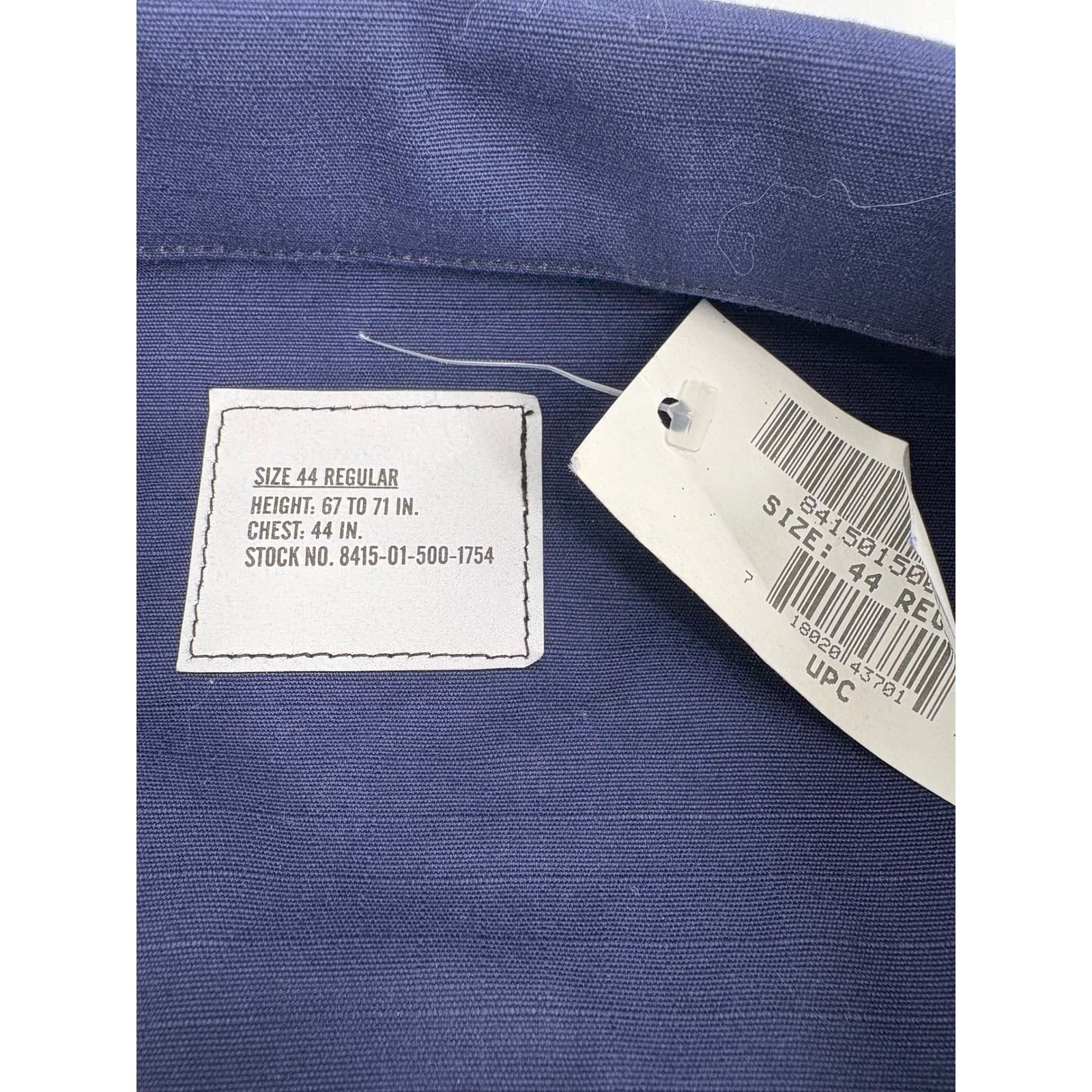 US Military Blue Navy Operation Dress Blouse Size 34 Shirt 8415-01-500-1341 - Thumbnail 3