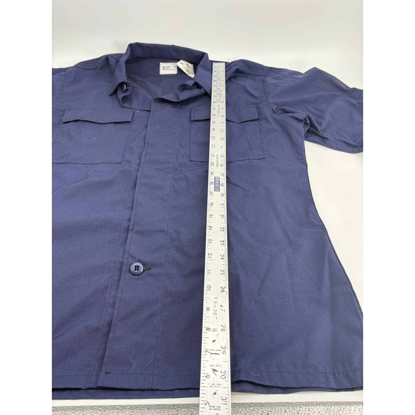US Military Blue Navy Operation Dress Blouse Size 34 Shirt 8415-01-500-1341 - Thumbnail 6