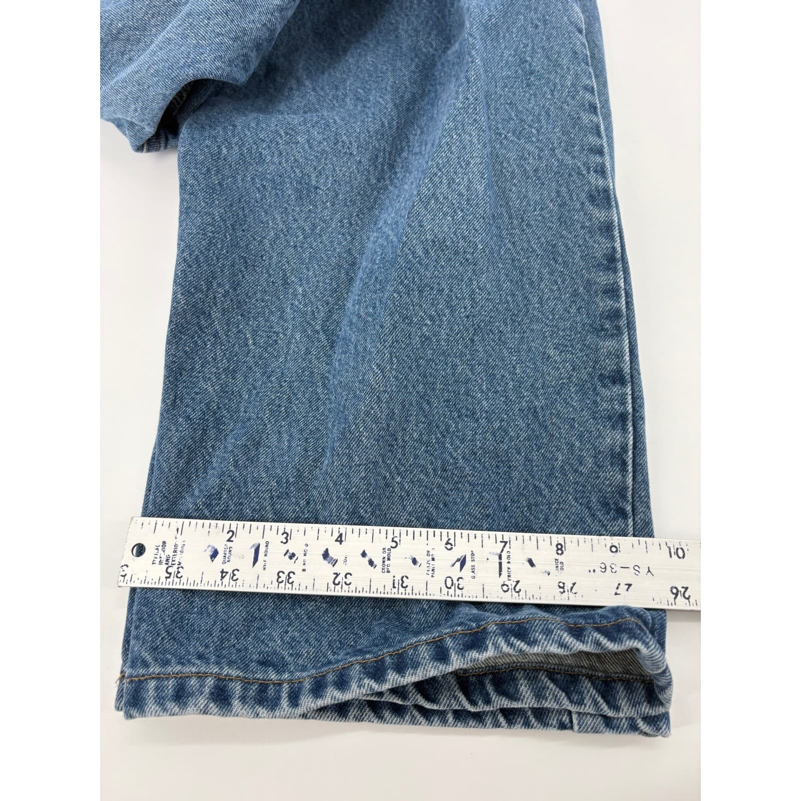 Carhartt Relaxed Fit Jeans Mens 42x30 Blue Denim Workwear Pants Casual - Thumbnail 8