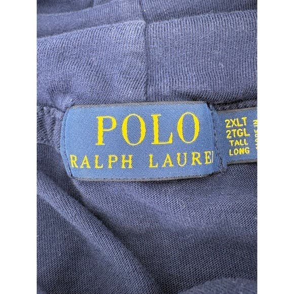 Ralph Lauren Polo Bear Lightweight Cotton Hooded Tee Navy 2XLT Big & Tall Men's - Thumbnail 5
