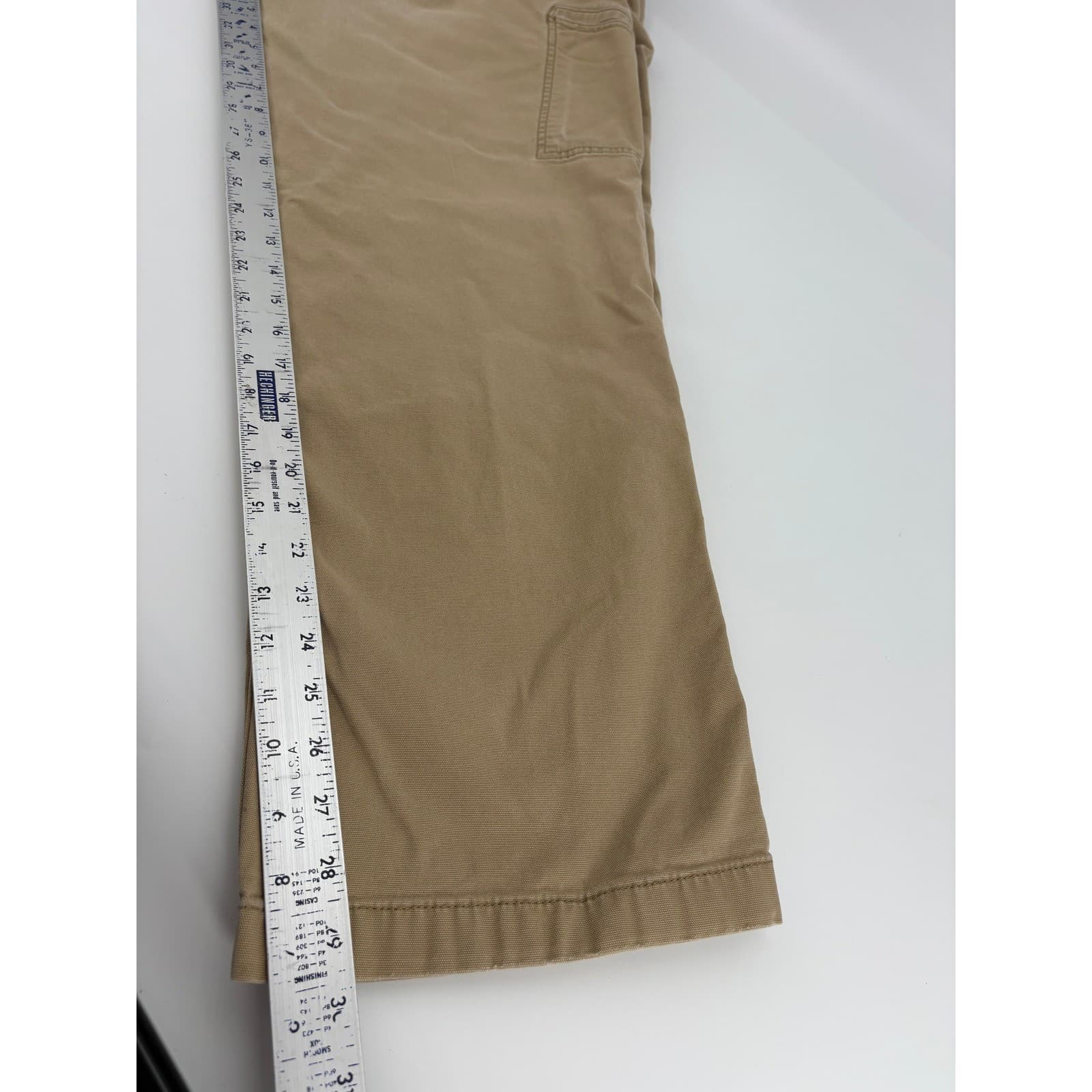 Carhartt Mens Relaxed Fit Canvas Work Pants Size 42x30 Tan Carpenter - Thumbnail 8