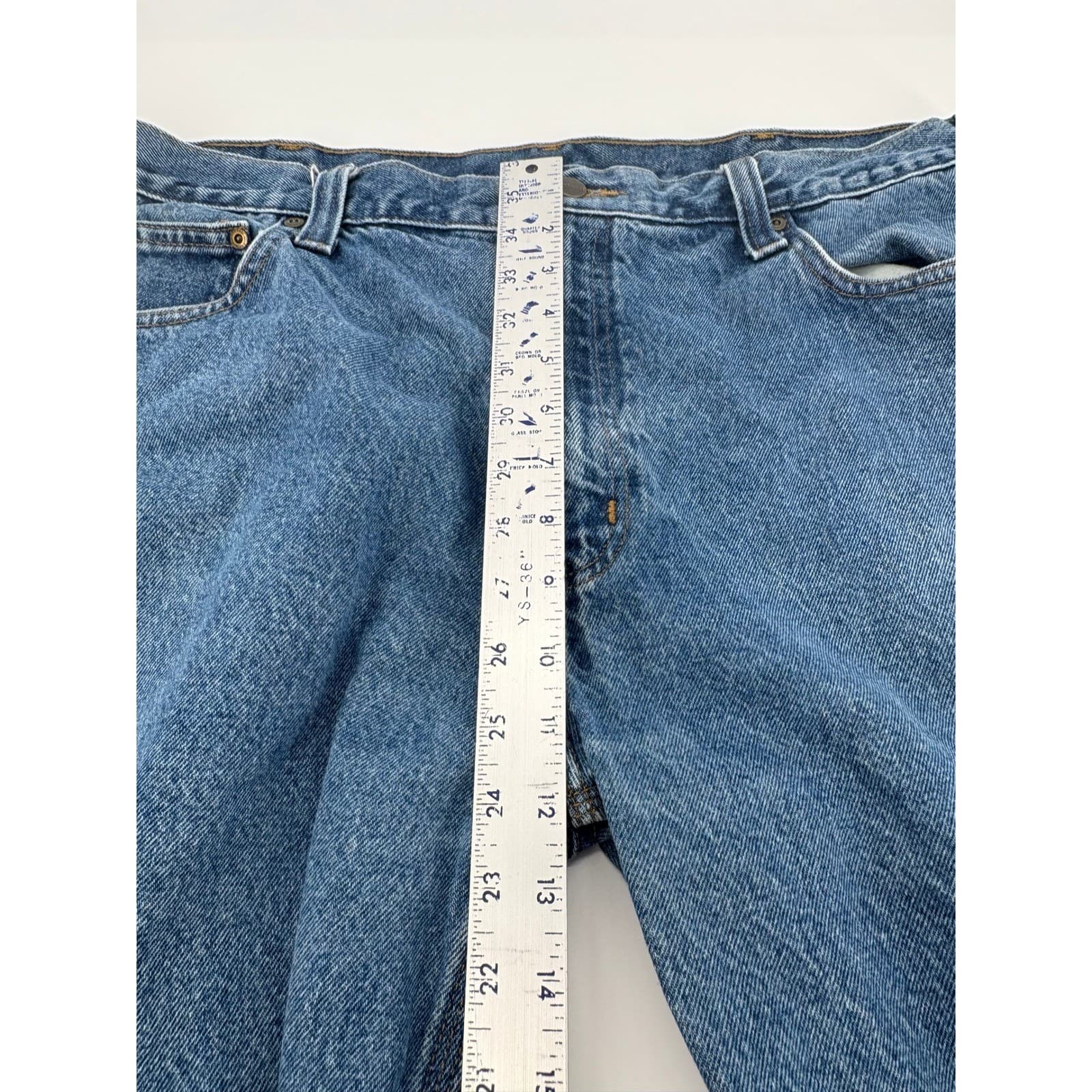Carhartt Relaxed Fit Jeans Mens 42x30 Blue Denim Workwear Pants Casual - Thumbnail 6