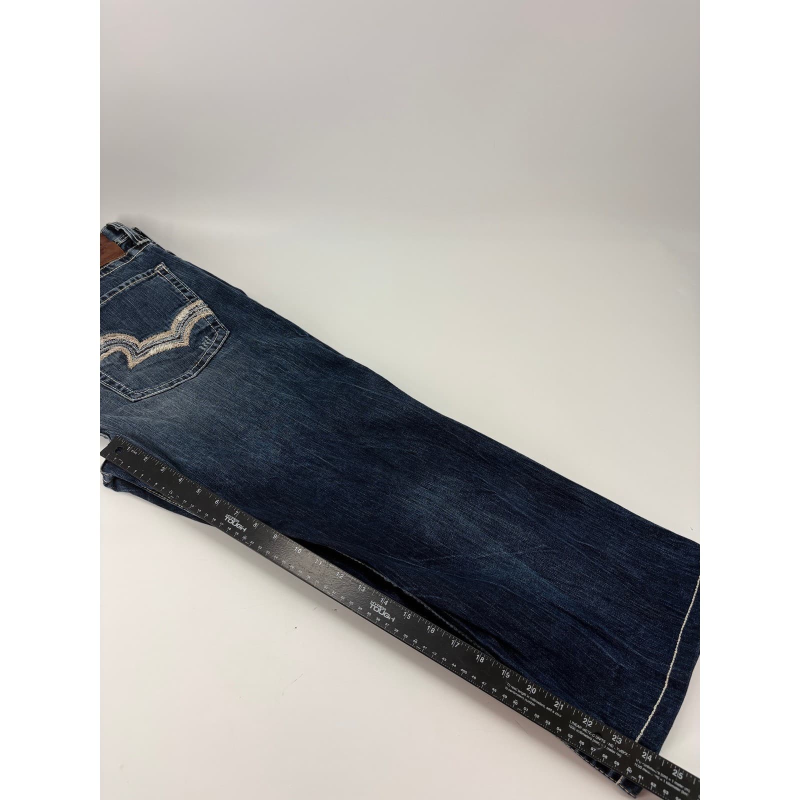 BIG STAR Pioneer Regular Boot Cut Women Blue Denim Jeans Distressed Size 27 - Thumbnail 7