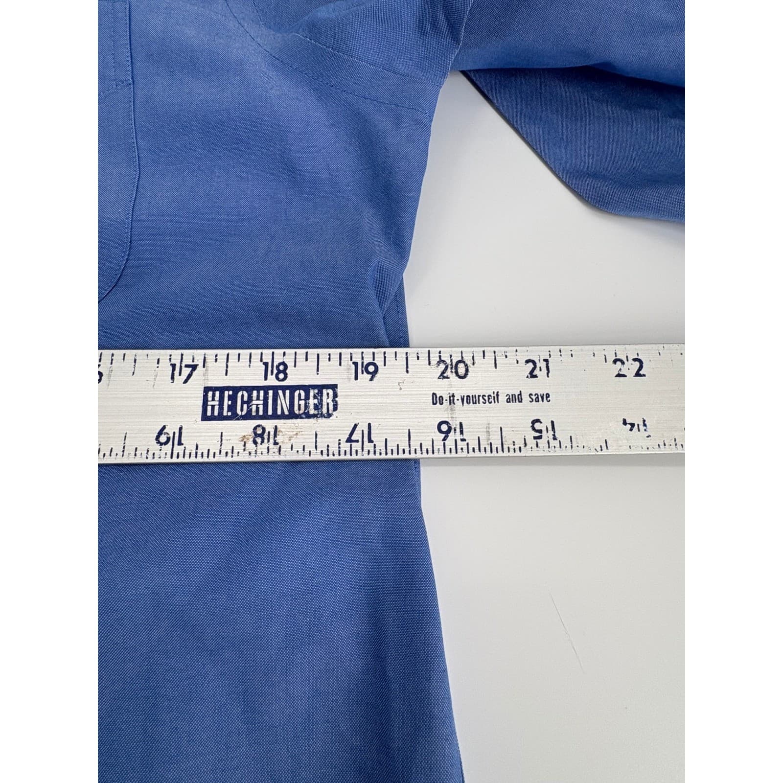 Brooks Brothers 346 Mens Long Sleeve Button Down Shirt Size 20 Blue Cotton - Thumbnail 5