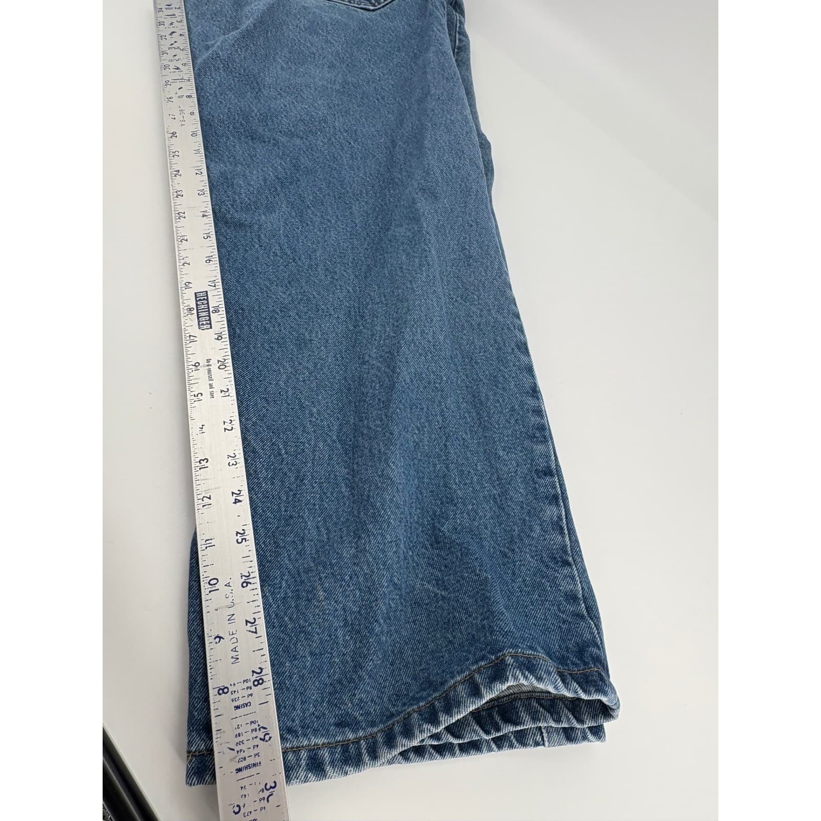 Carhartt Relaxed Fit Jeans Mens 42x30 Blue Denim Workwear Pants Casual - Thumbnail 7