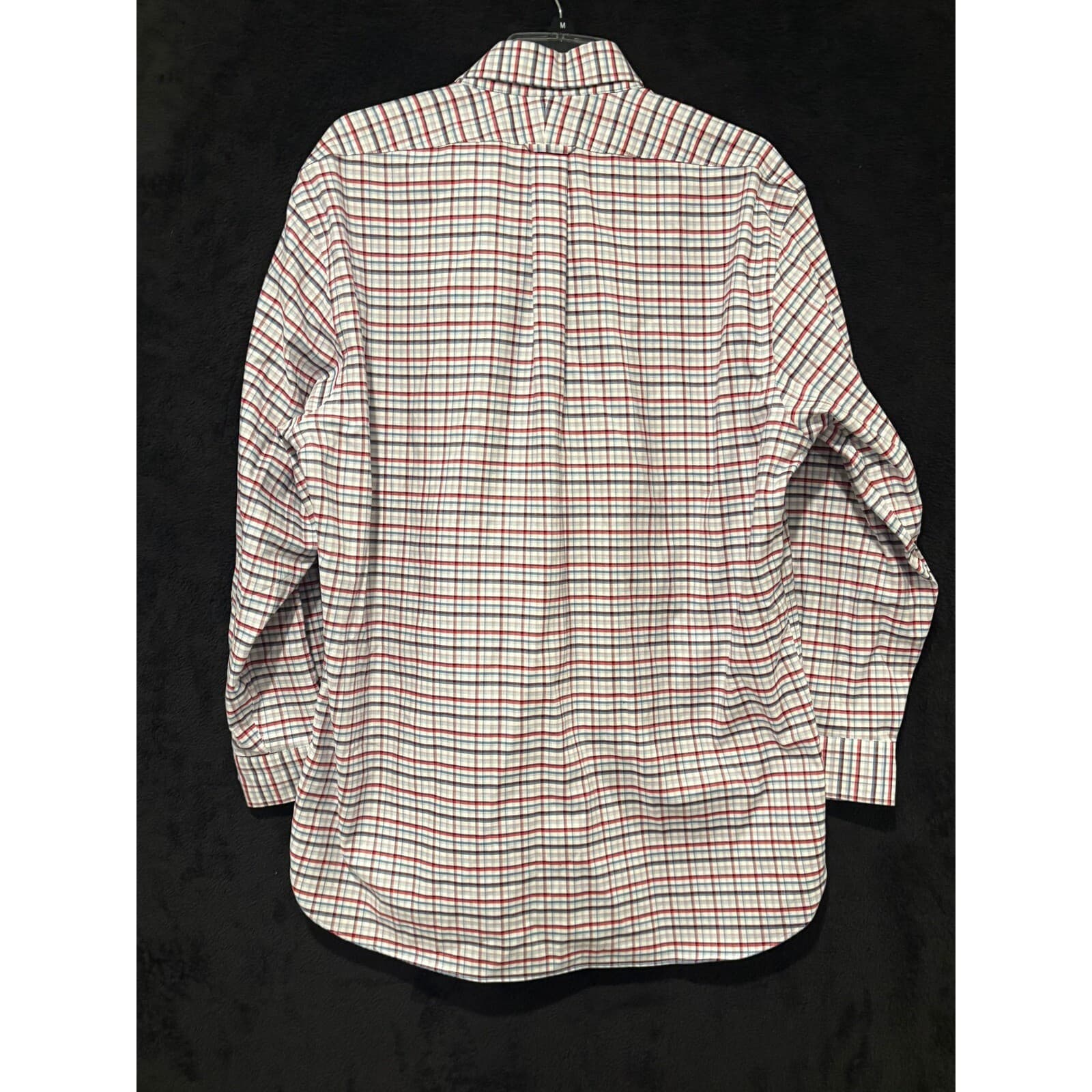 Lands' End Tailored Fit Plaid Button Down Long Sleeve Shirt 17-33 - Thumbnail 6