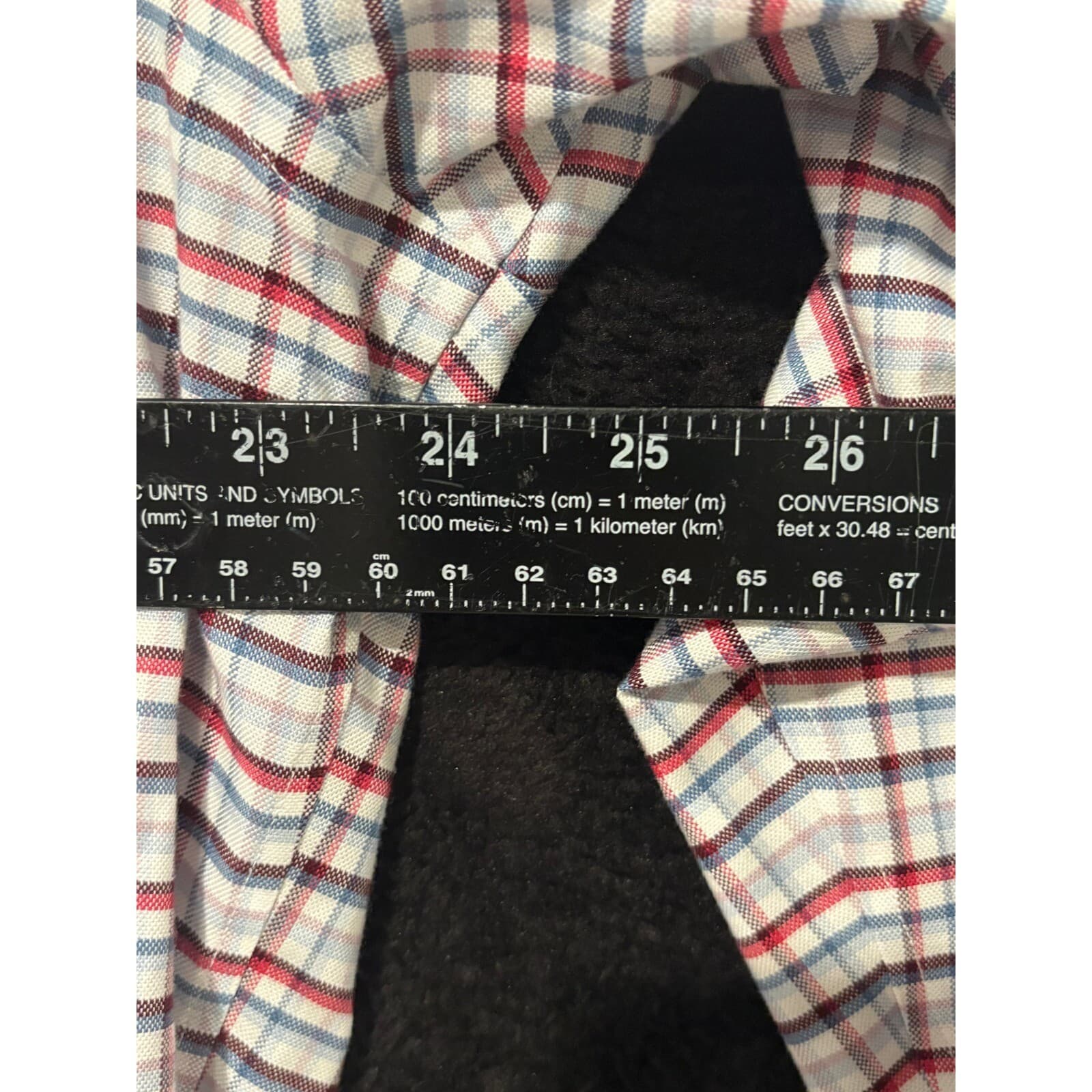 Lands' End Tailored Fit Plaid Button Down Long Sleeve Shirt 17-33 - Thumbnail 4