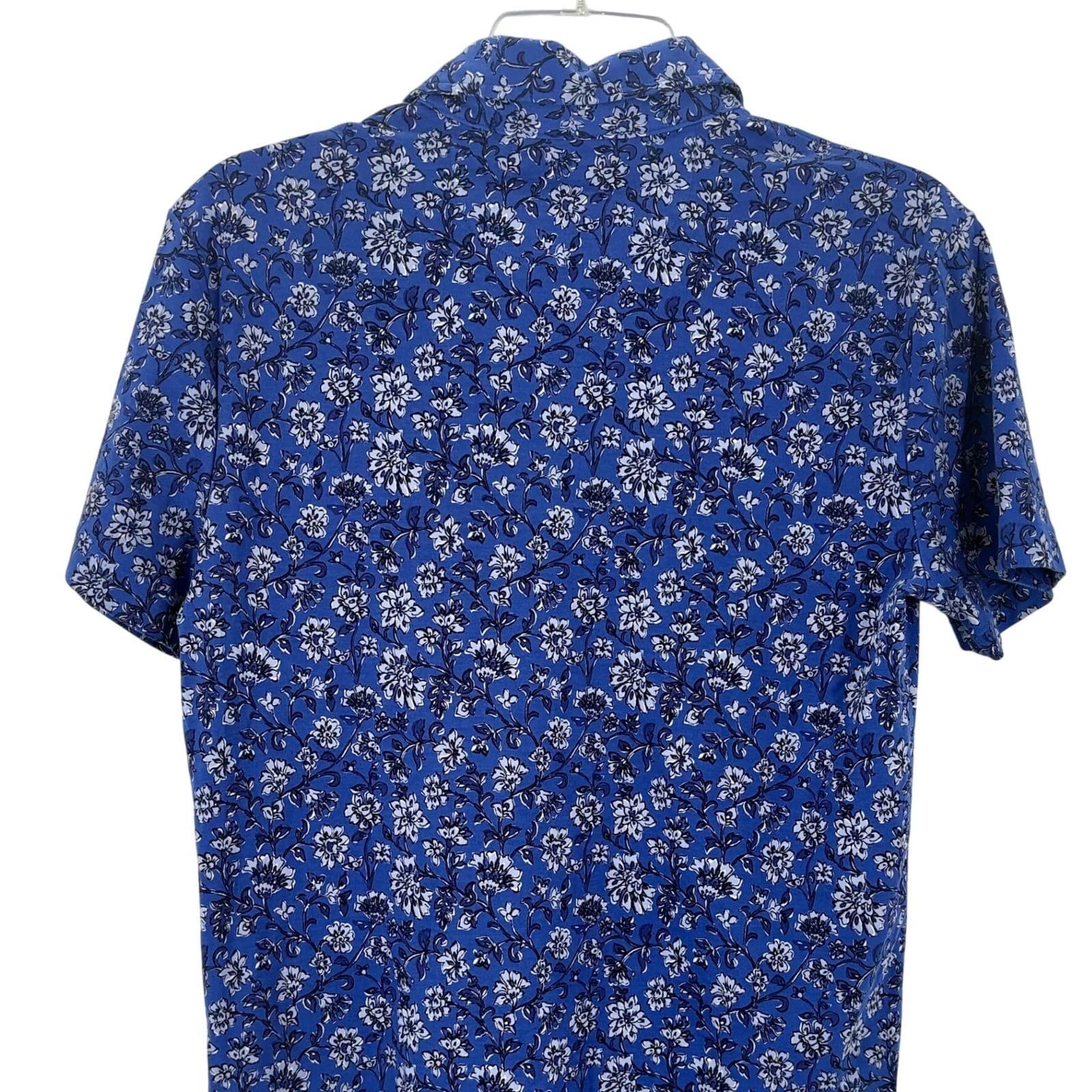 Polo Ralph Lauren Blue Floral Custom Slim Fit Short Sleeve Button Down Shirt S - Thumbnail 4