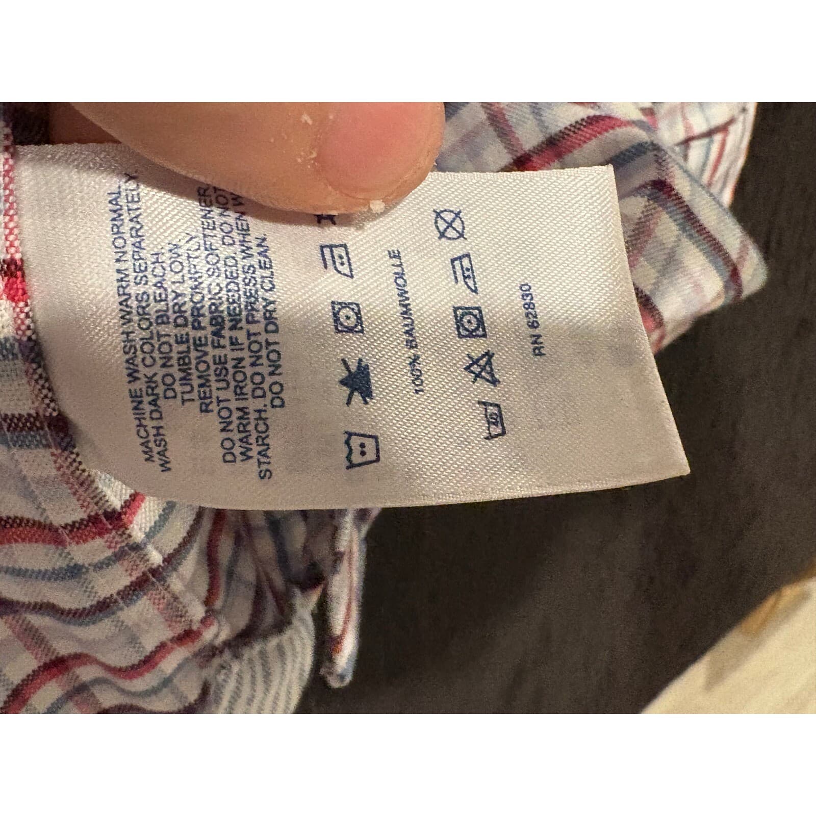Lands' End Tailored Fit Plaid Button Down Long Sleeve Shirt 17-33 - Thumbnail 3