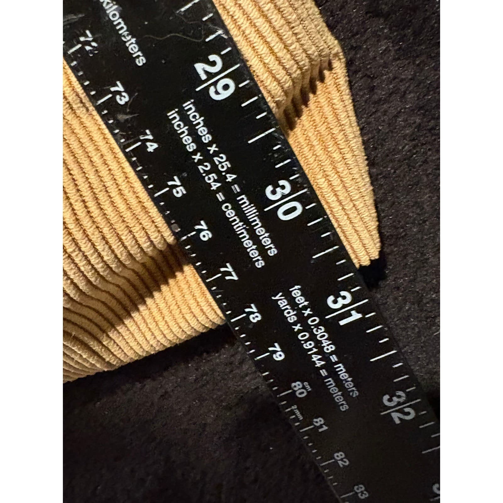 Peter Millar Corduroy Pants Nanotex Tan Casual Dress Trousers Mens Size 38 - Thumbnail 4