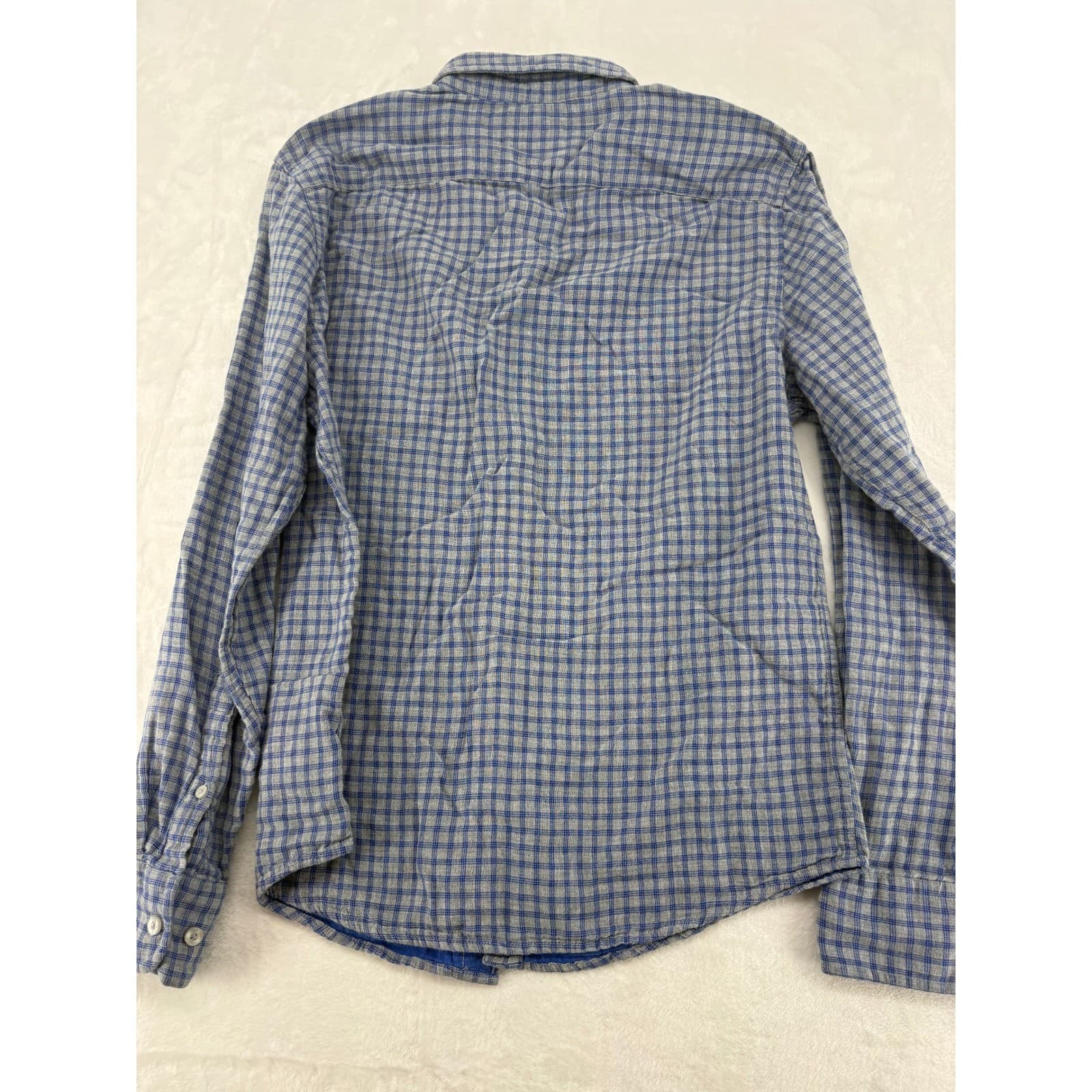 UNTUCKit Pugliese Mens Medium Slim Fit Button Down Shirt Blue Check 33982 - Thumbnail 4