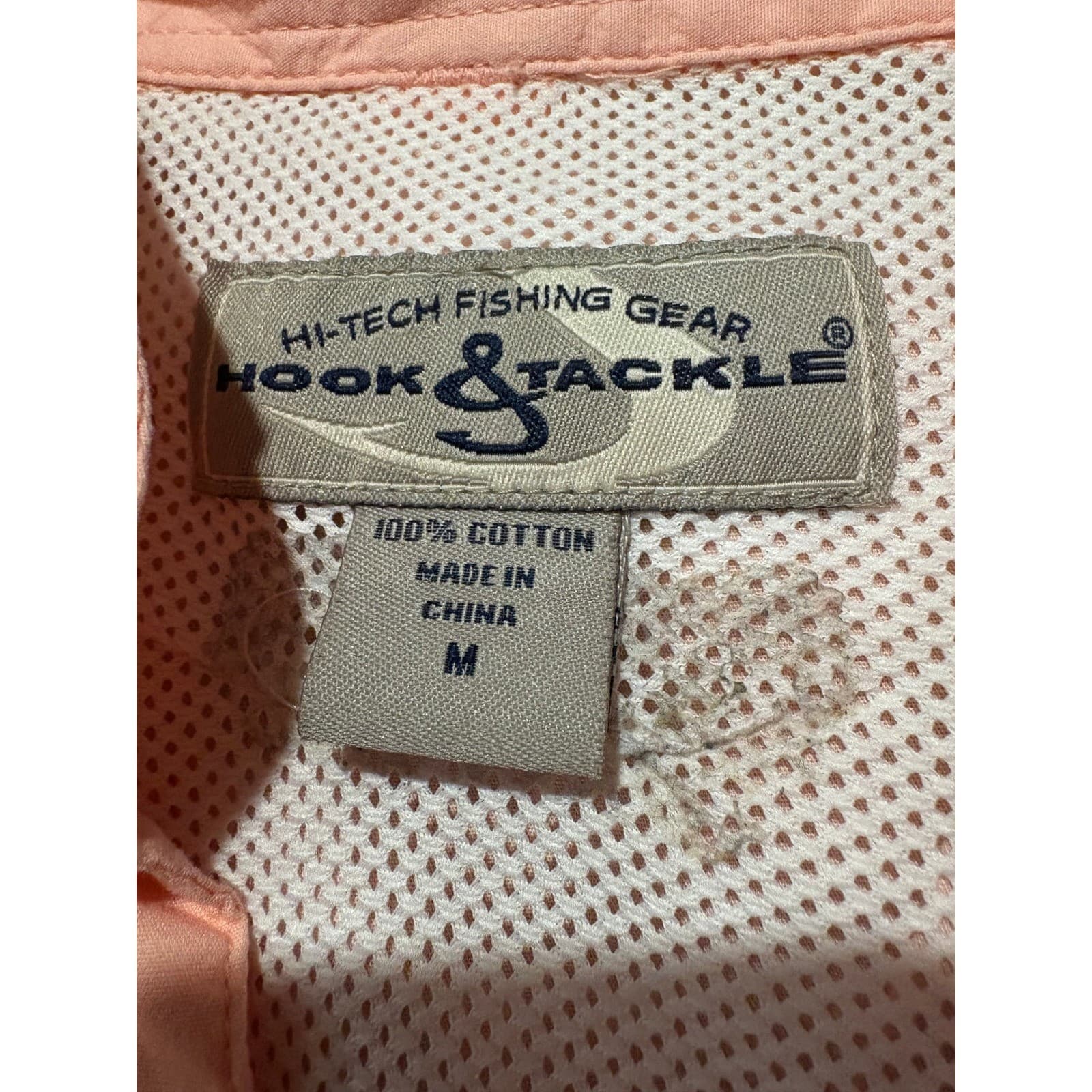 Hook & Tackle Fishing Shirt Vented Short Sleeve Outdoor Palm Tree M - Thumbnail 2