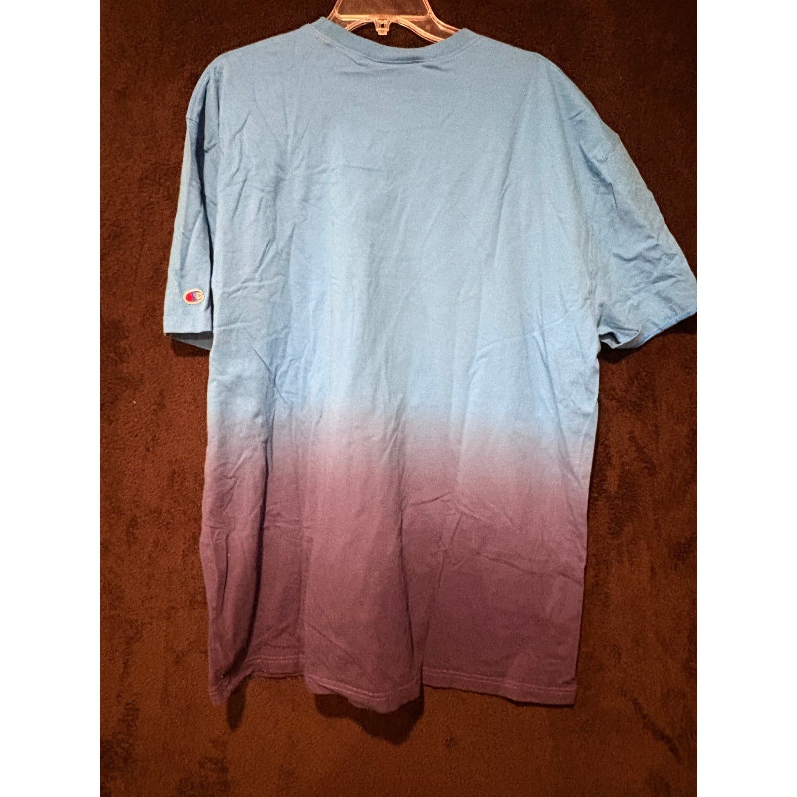 Champion Dip Dye T-Shirt Embroidered Logo Short Sleeve Mens 2XL - Thumbnail 8