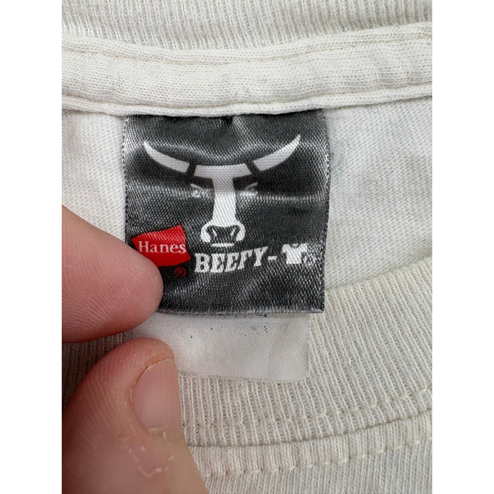 Hanes Beefy-T Shirt Mens XL Tee Cream 2006 VTR National Triumph GT6 Car Graphic - Thumbnail 6
