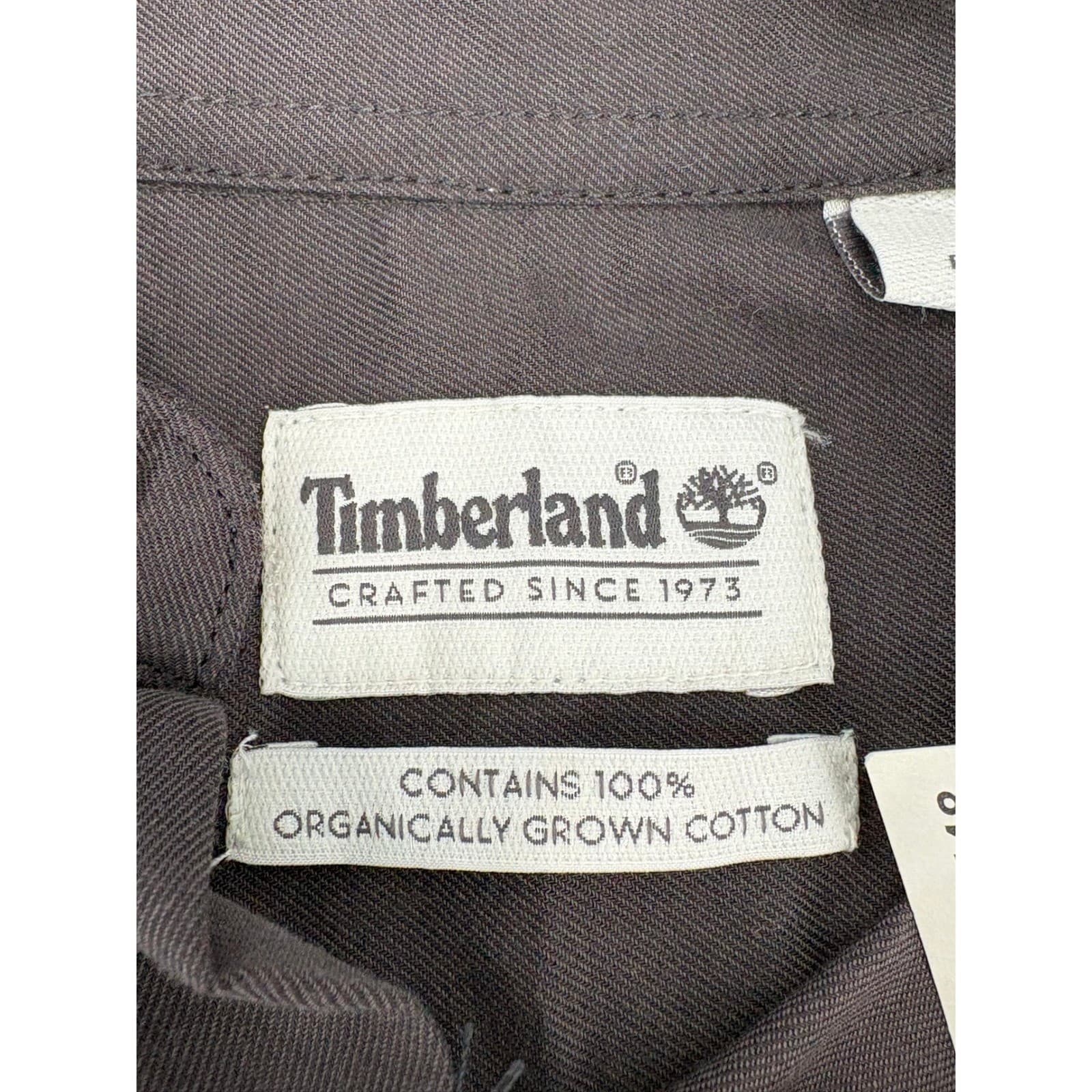 Timberland Earthkeepers Shirt Mens XL Button Down Dark Gray Organic Cotton NWT - Thumbnail 2