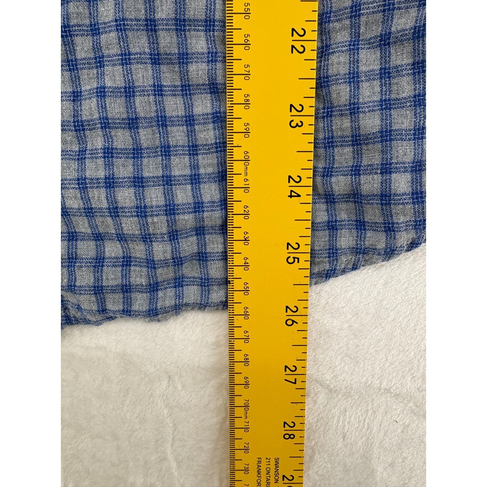 UNTUCKit Pugliese Mens Medium Slim Fit Button Down Shirt Blue Check 33982 - Thumbnail 6