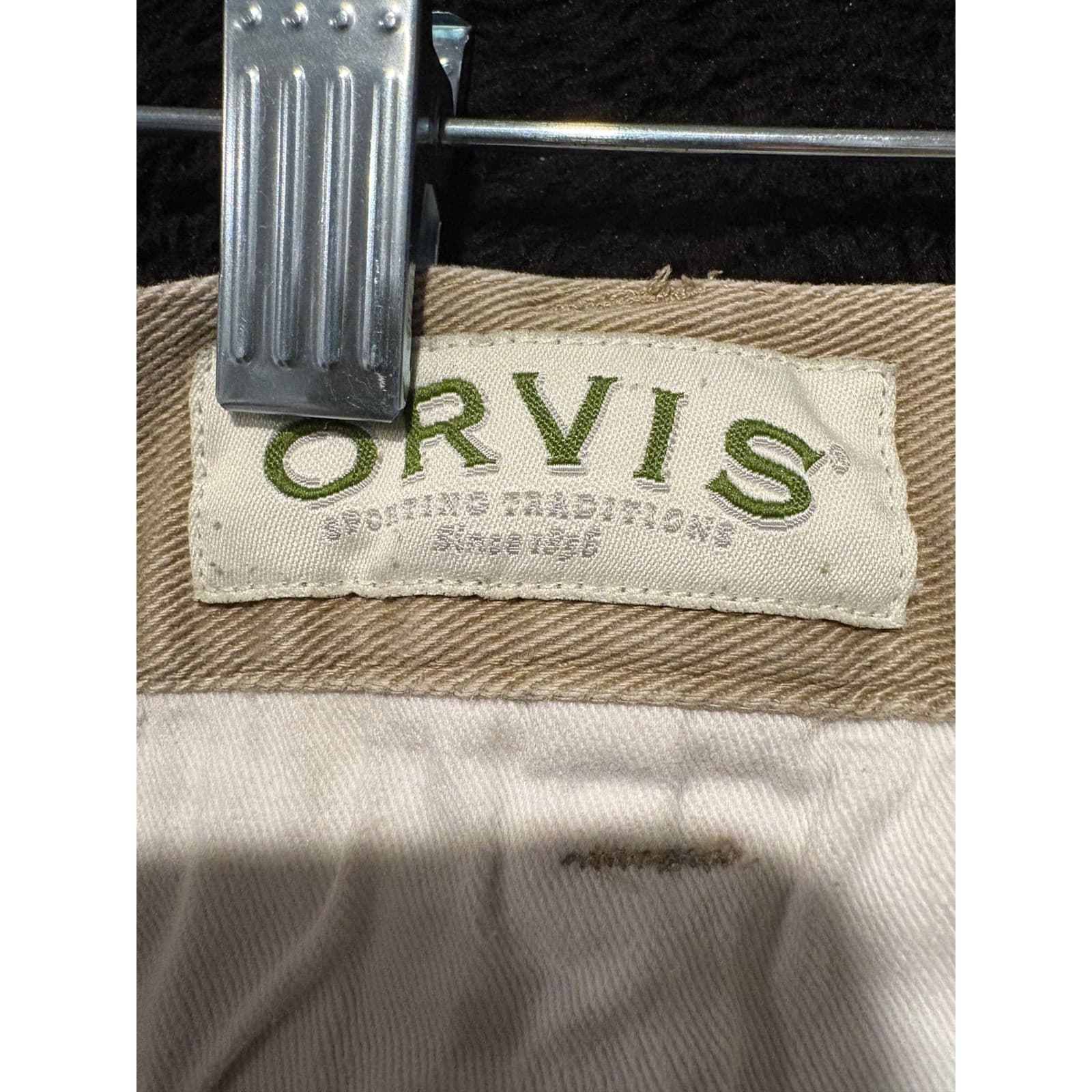 Orvis Khaki Pants Cotton Blend Casual Outdoor Cropped Size 44 - Thumbnail 4