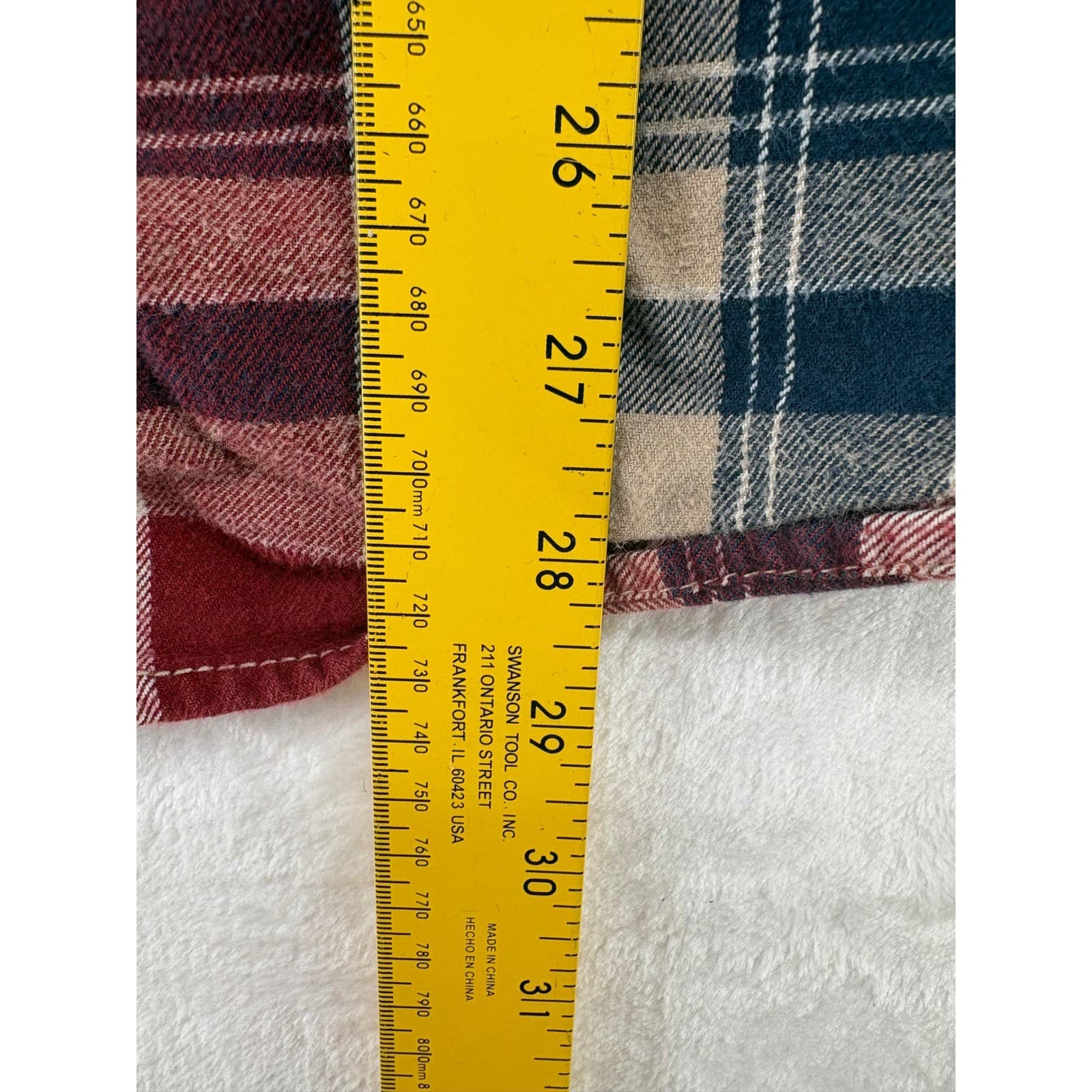 Ridgecut Shirt Mens Large Button Down Red Blue Plaid Flannel Toughwear Cotton L - Thumbnail 5