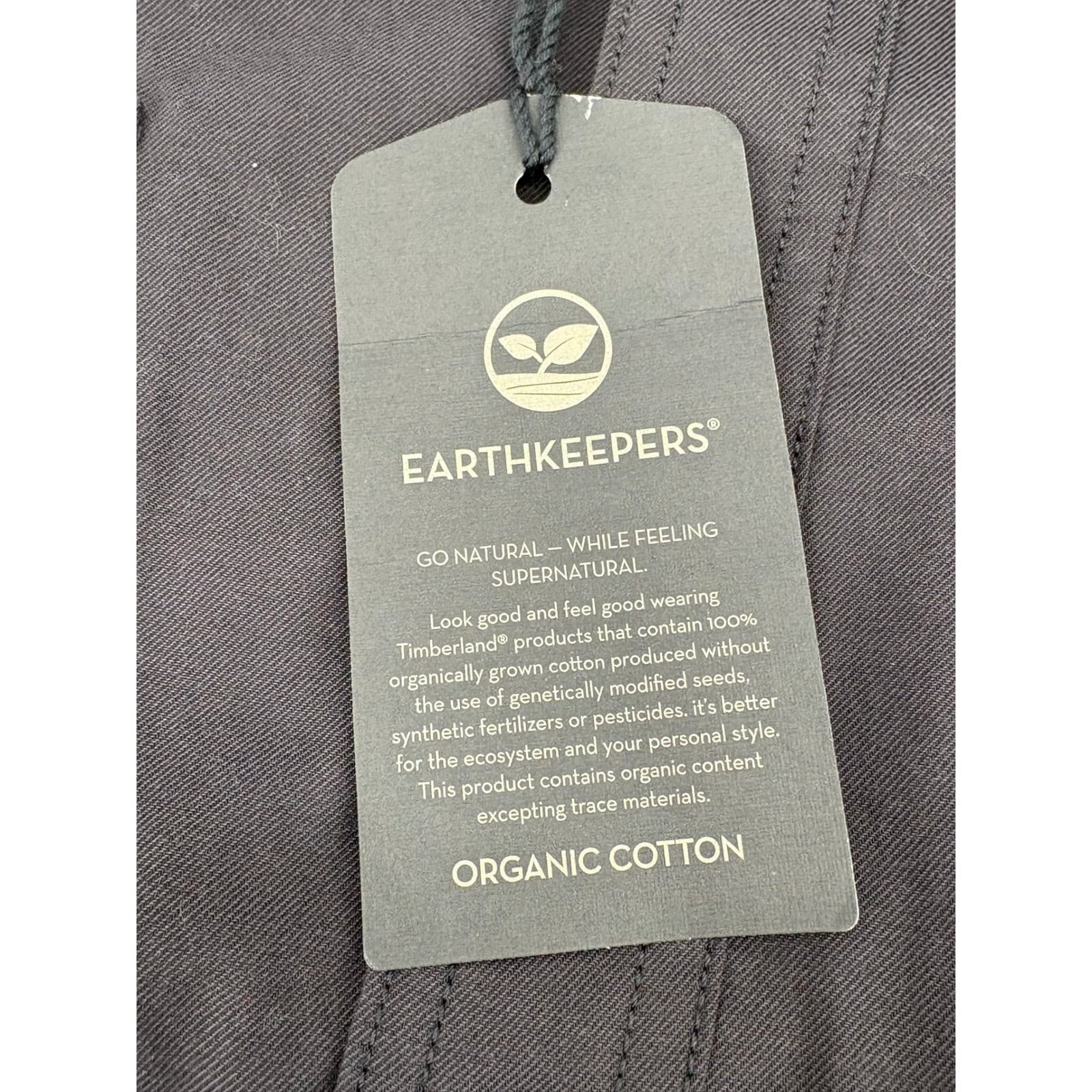 Timberland Earthkeepers Shirt Mens XL Button Down Dark Gray Organic Cotton NWT - Thumbnail 5