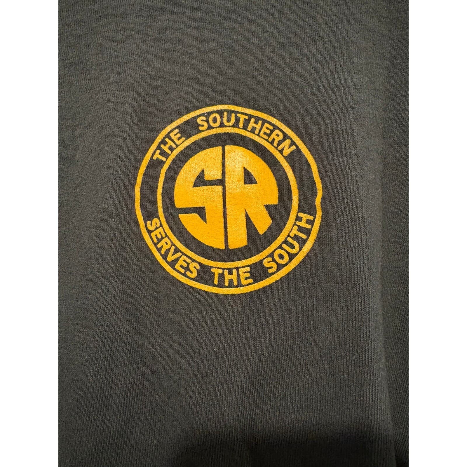 Southern T-Shirt Mens L XL Olive Green Long Sleeve Serves the South Graphic - Thumbnail 2