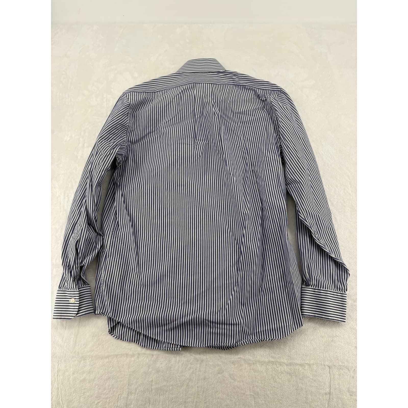 Brooks Brothers Button Down Mens 15-33 Shirt Blue White Striped Regent Fit - Thumbnail 7
