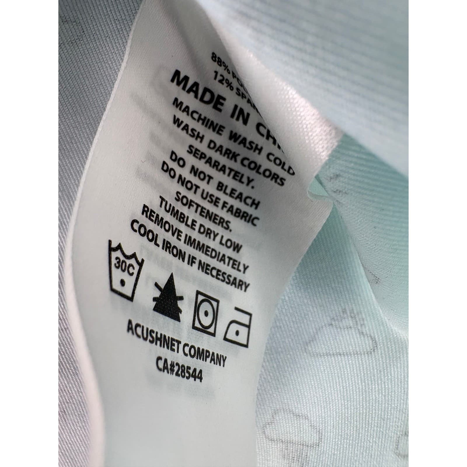 FootJoy Polo Mens Large Polo Light Blue Weather Print Rumbling Bald Lake Lure - Thumbnail 3