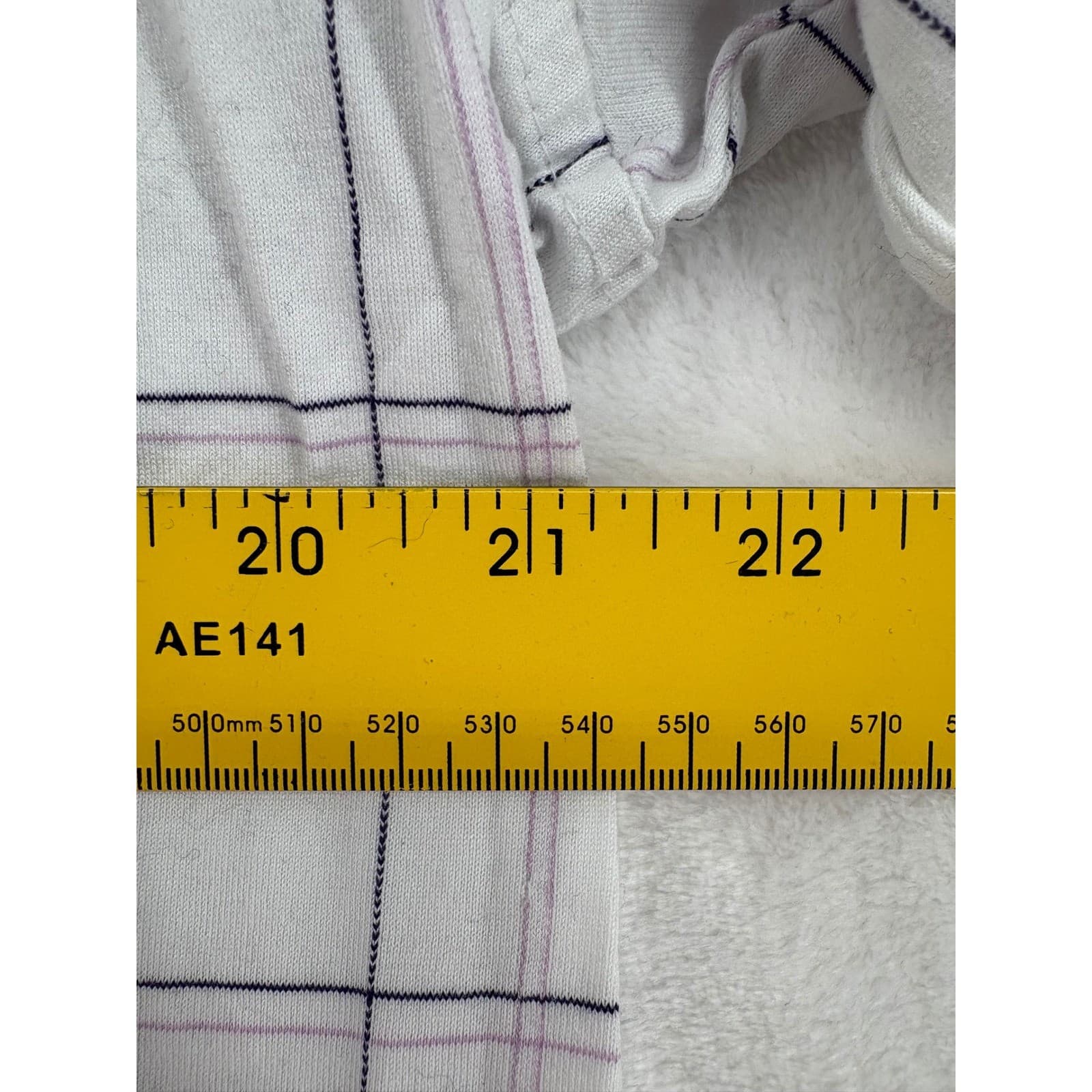 Jos. A. Bank Leadbetter Golf Mens XL Polo Shirt White Plaid Cotton Short Sleeve - Thumbnail 4