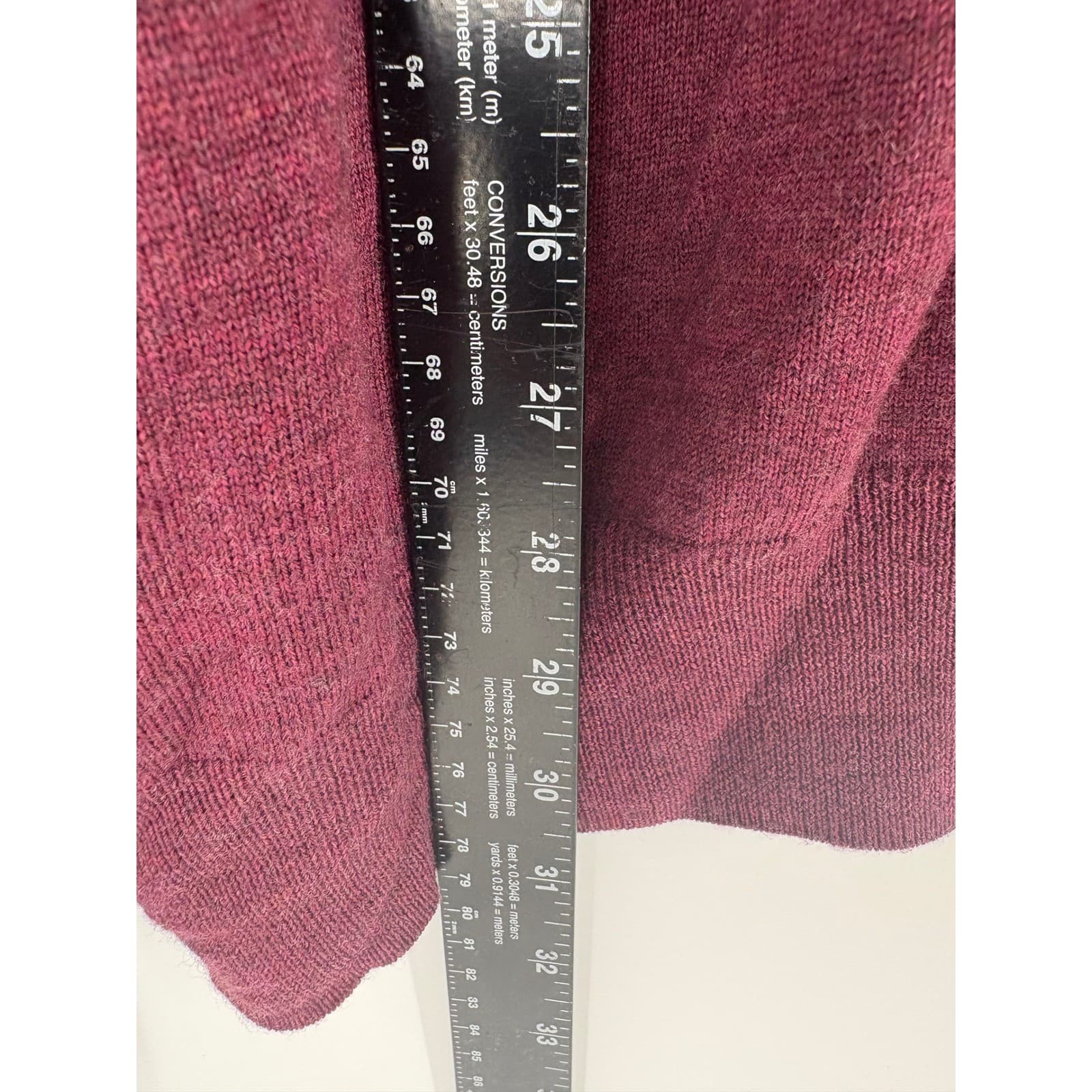 Peter Millar Mens XXL Burgundy Merino Wool Silk 1/4 Zip Sweater Pullover - Thumbnail 6