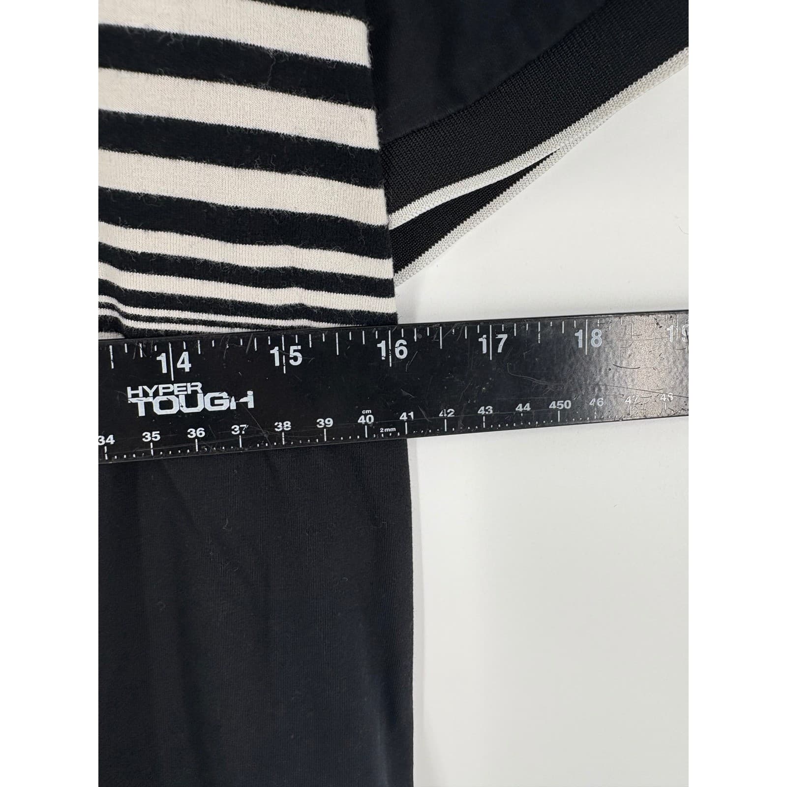Scott James England Black White Striped V Neck T Shirt Size Small - Thumbnail 5
