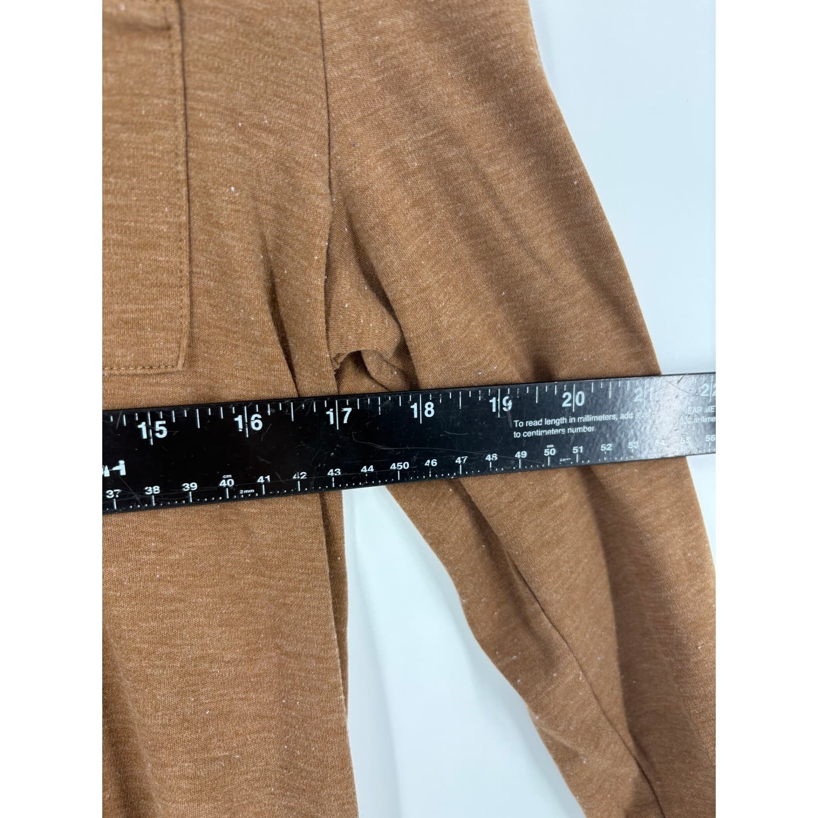 Express Long Sleeve Crew Neck Pocket T Shirt Brown Size S - Thumbnail 6