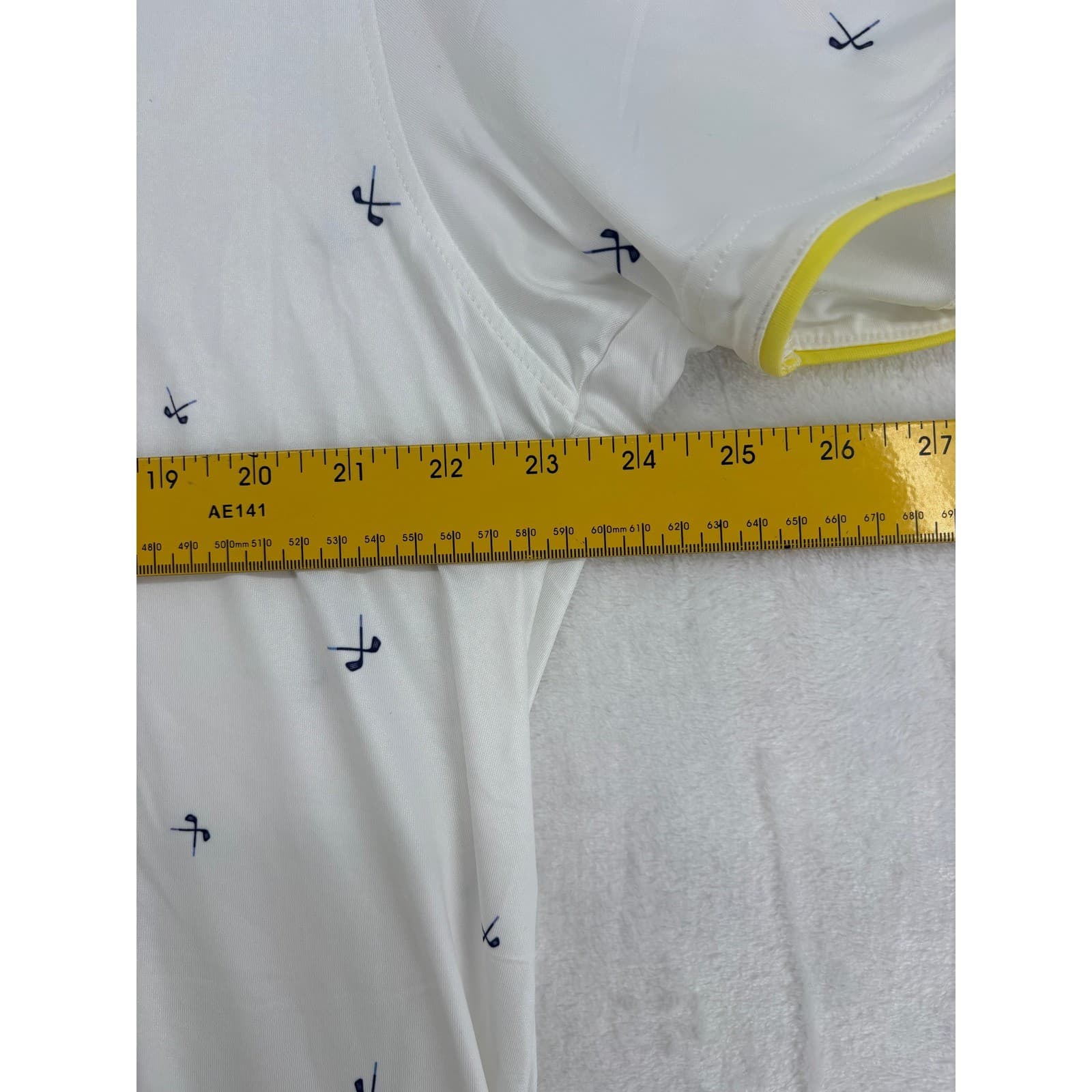 HEAD Golf Polo Mens XXL Shirt White Blue Yellow Jake Performance Stretch NWT - Thumbnail 6