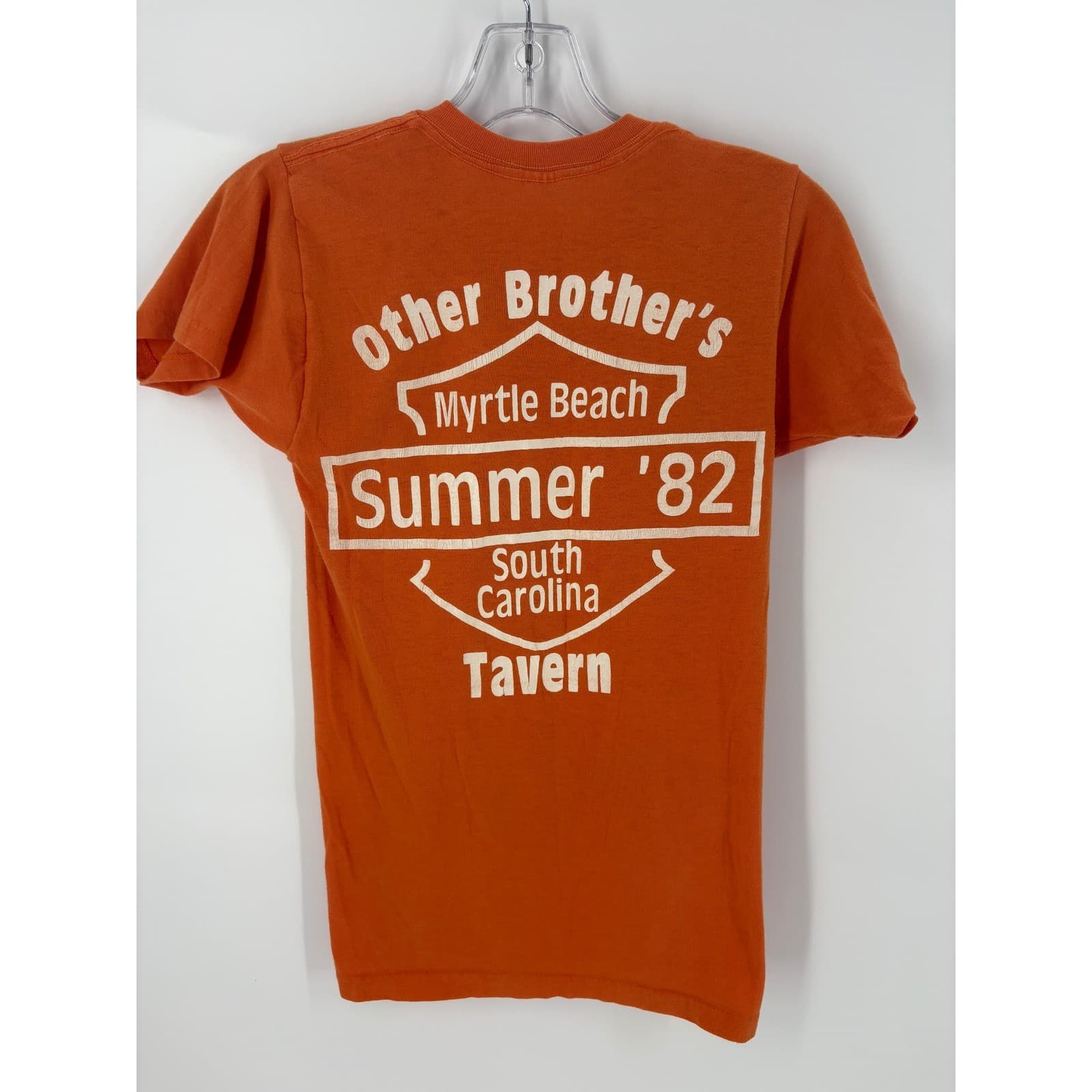 Vintage Other Brothers Myrtle Beach Summer 82 Tavern T Shirt Orange Graphic Tee