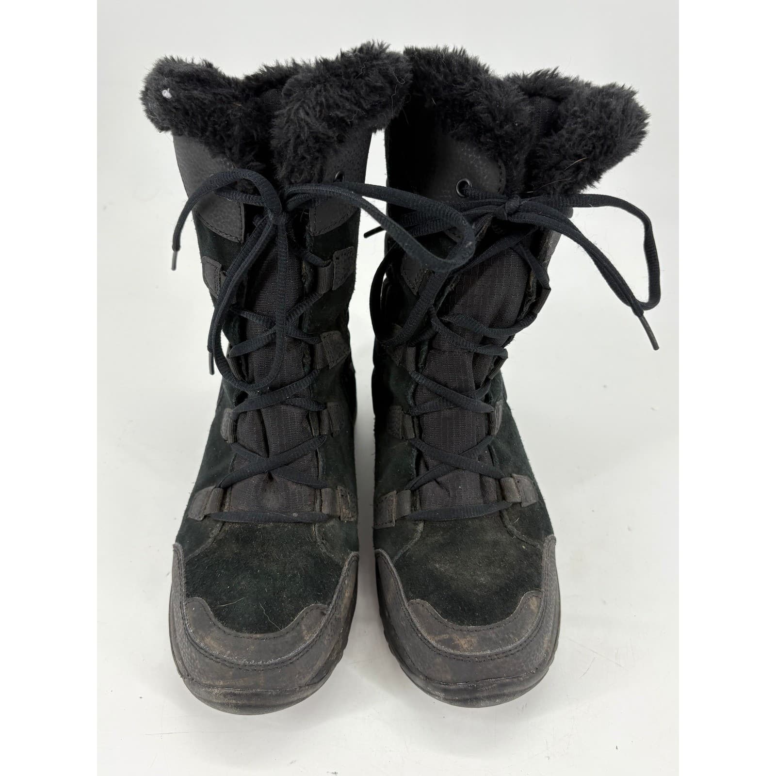 Columbia Minx Mid II Womens Size 7 Wide Winter Boots Black Waterproof Faux Fur - Thumbnail 3