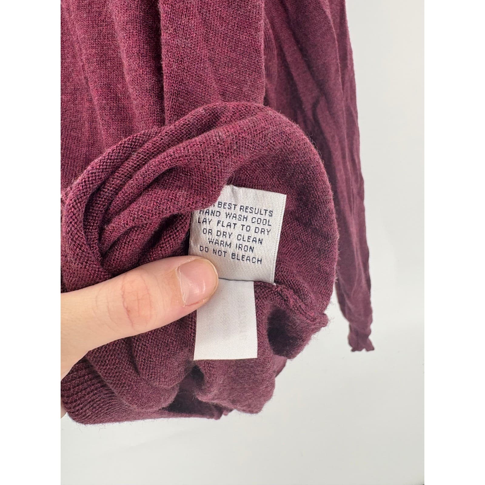 Peter Millar Mens XXL Burgundy Merino Wool Silk 1/4 Zip Sweater Pullover - Thumbnail 4