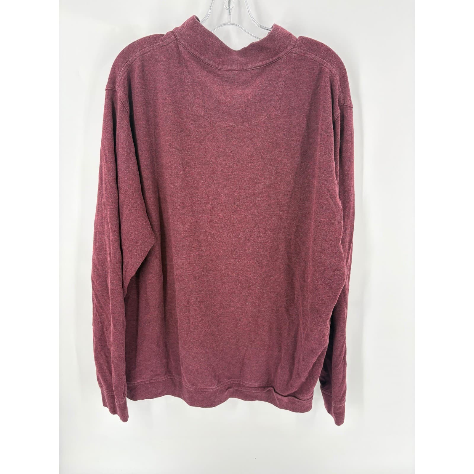 Peter Millar Mens Burgundy Quarter Zip Pullover Sweatshirt Size XXL Cotton Blend - Thumbnail 5