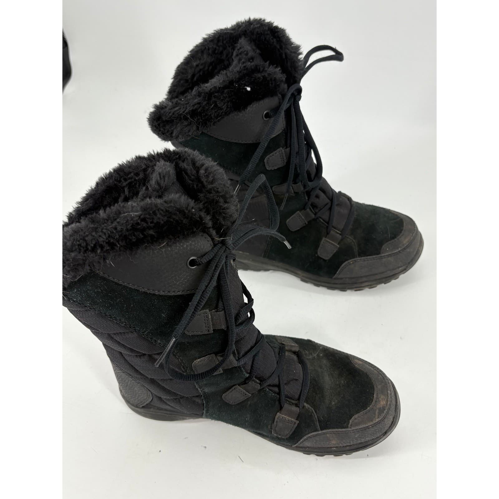 Columbia Minx Mid II Womens Size 7 Wide Winter Boots Black Waterproof Faux Fur - Thumbnail 5