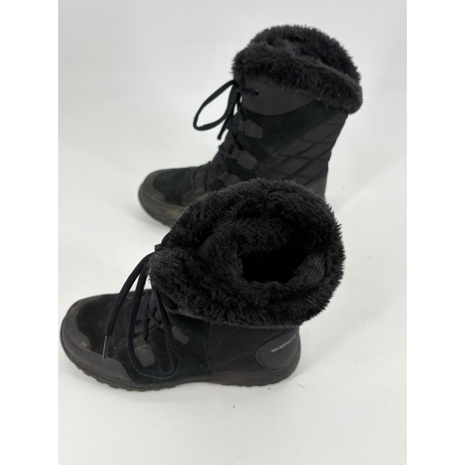 Columbia Minx Mid II Womens Size 7 Wide Winter Boots Black Waterproof Faux Fur - Thumbnail 4