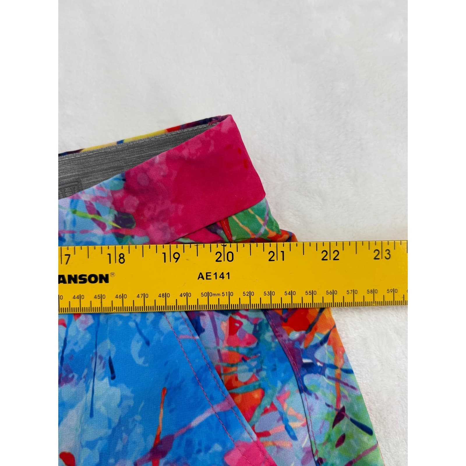 Hreski Golf Shorts Mens 40 Shorts Multi Color Paint Splatter Abstract Stretch - Thumbnail 6